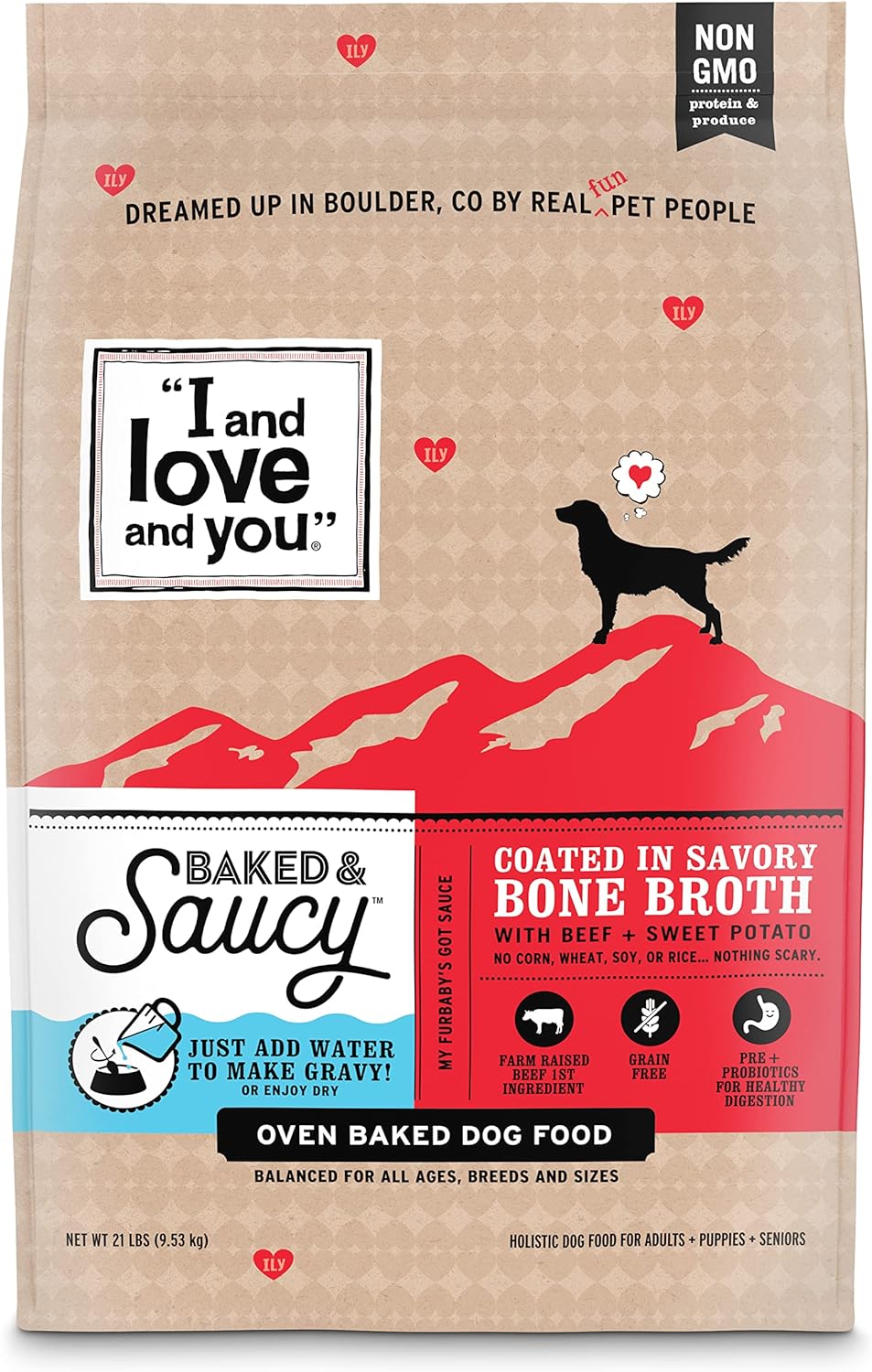 I and Love and You Baked & Saucy Beef + Sweet Potato Dry Dog Food – Gallery Image 1