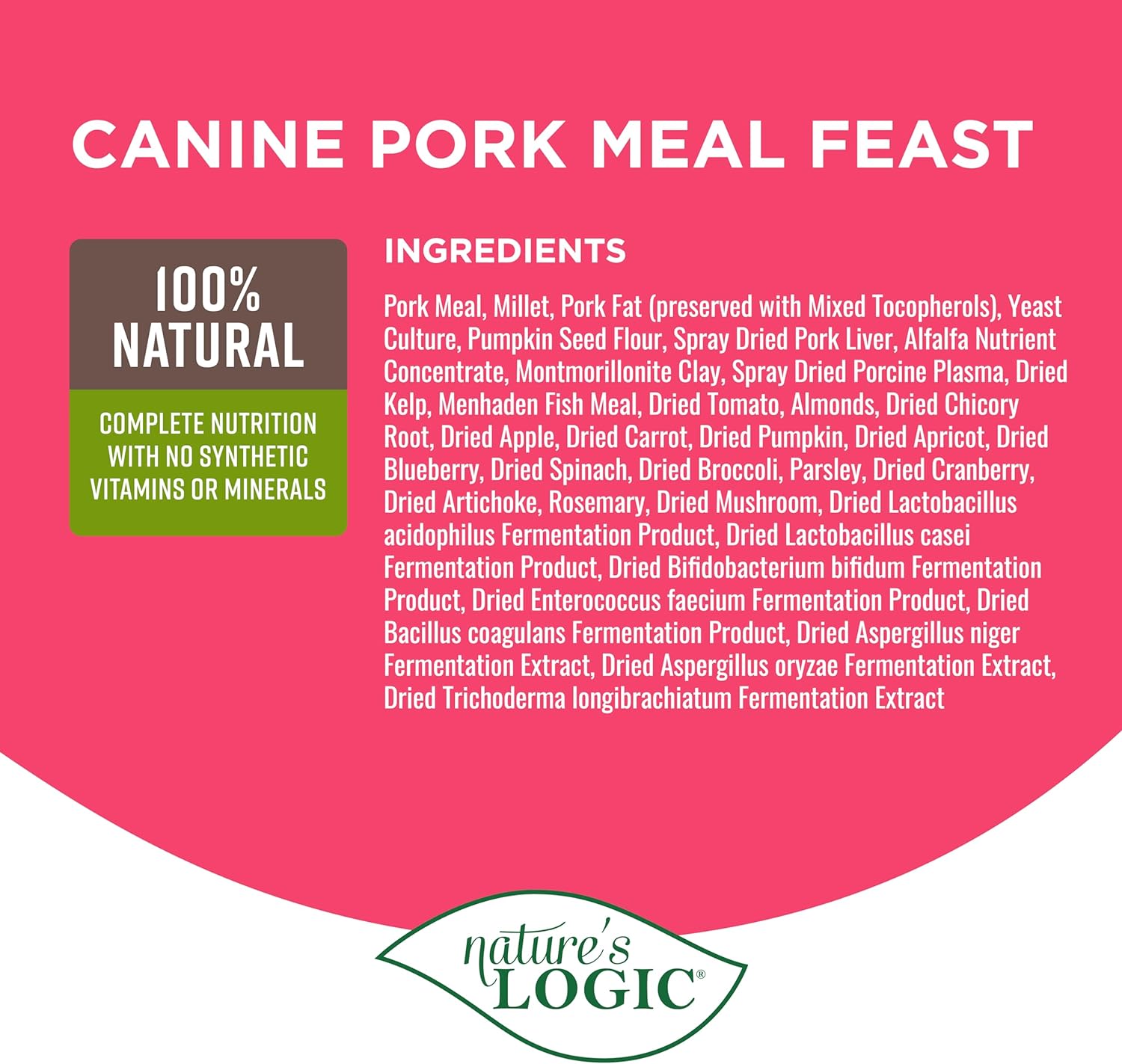 Nature’s Logic Canine Pork Meal Feast Dry Dog Food – Gallery Image 5