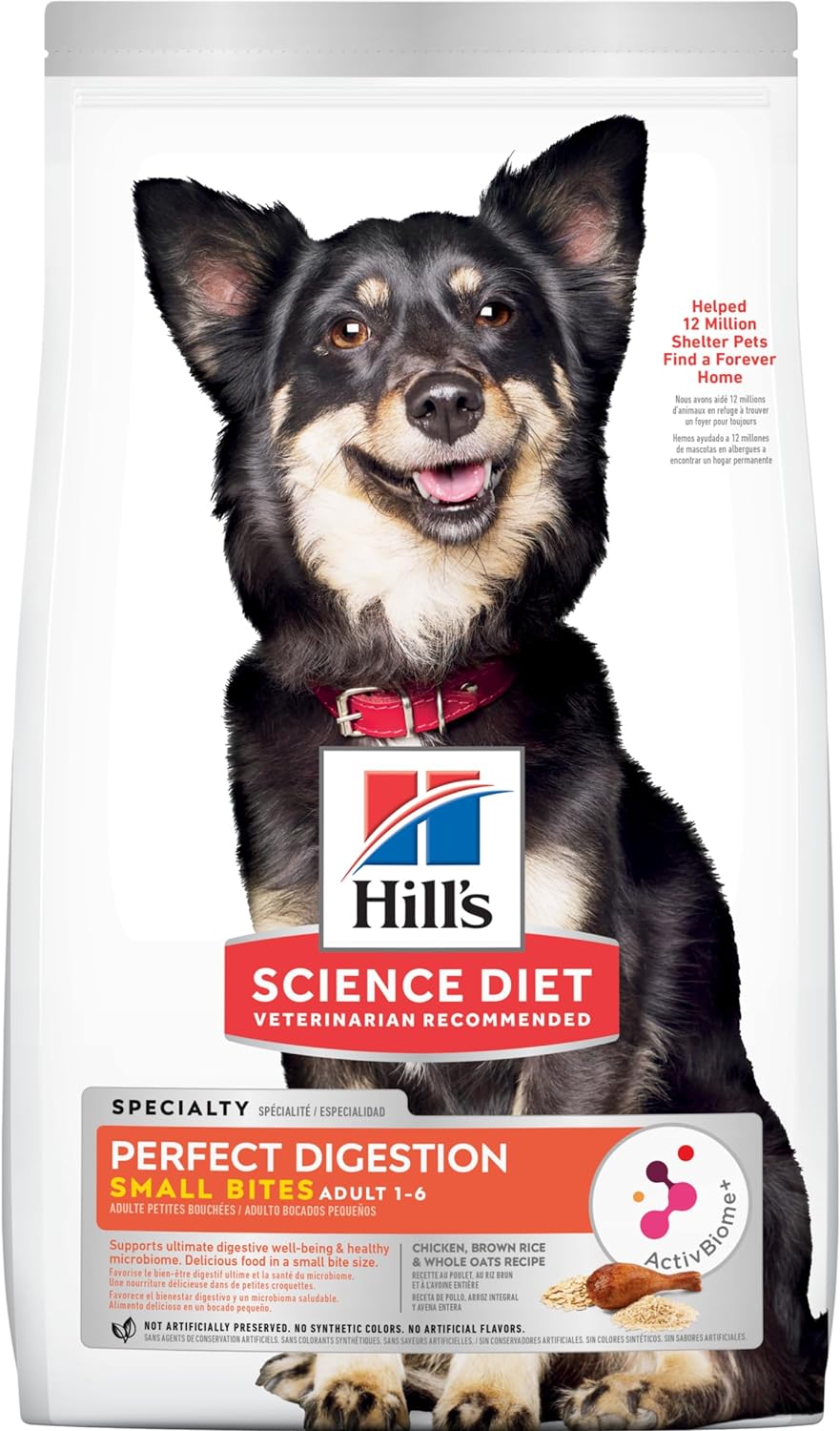 Hill’s Science Diet Perfect Digestion Small Bites Chicken, Brown Rice & Whole Oats Recipe Dry Dog Food – Gallery Image 1
