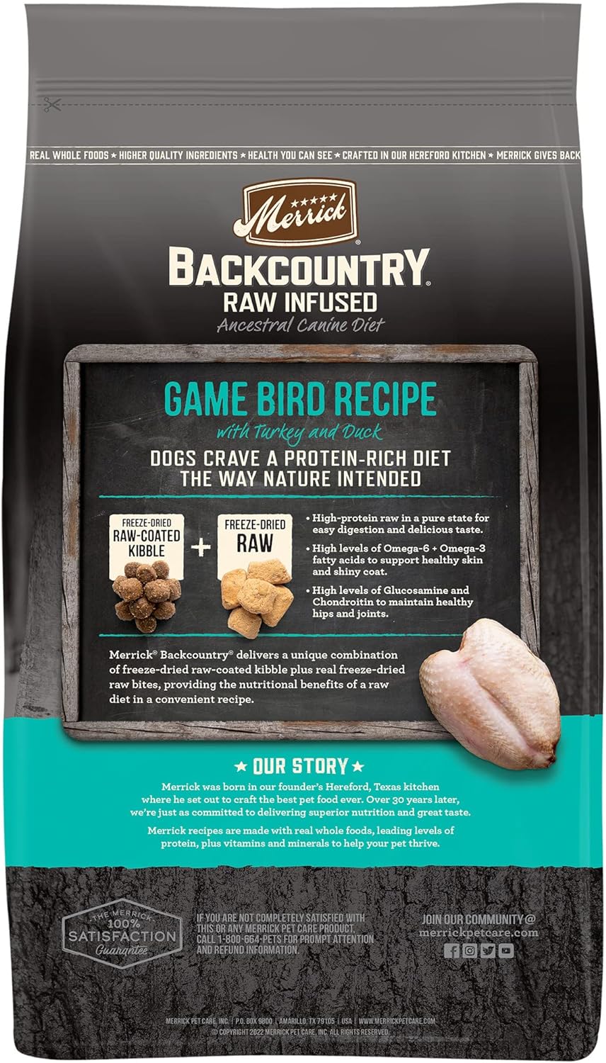 Merrick Backcountry Raw Infused Game Bird Recipe Dry Dog Food – Gallery Image 5