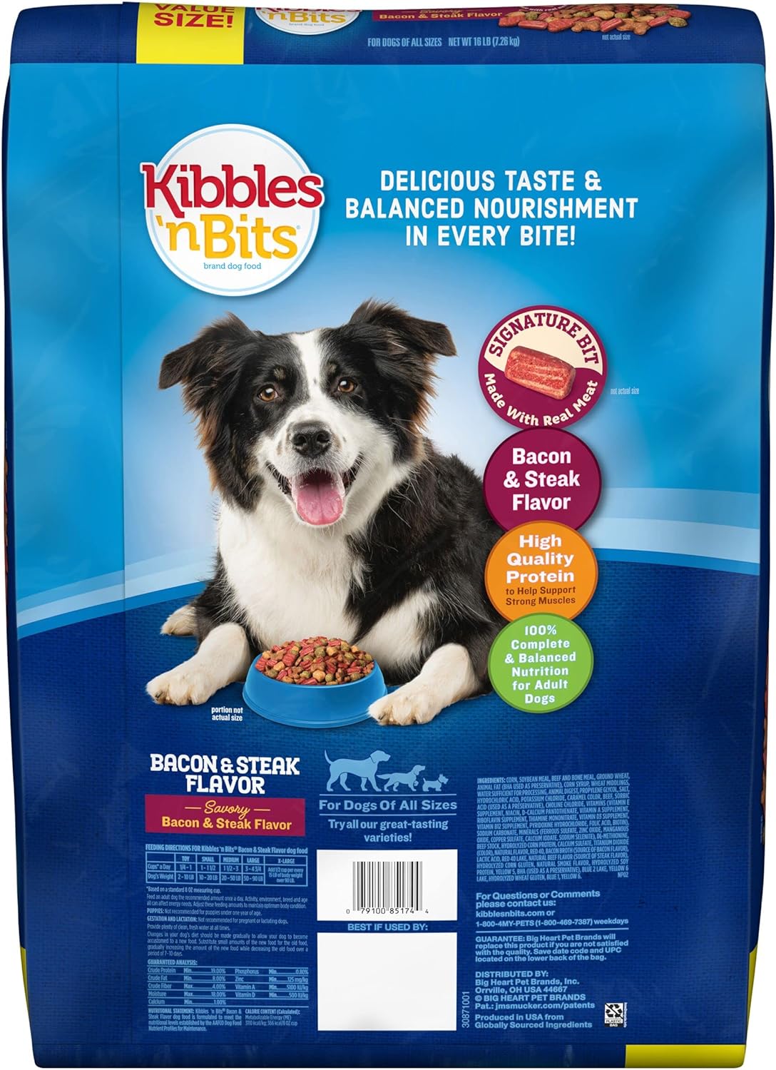 Kibbles n Bits Bacon & Steak Flavor Dry Dog Food – Gallery Image 3