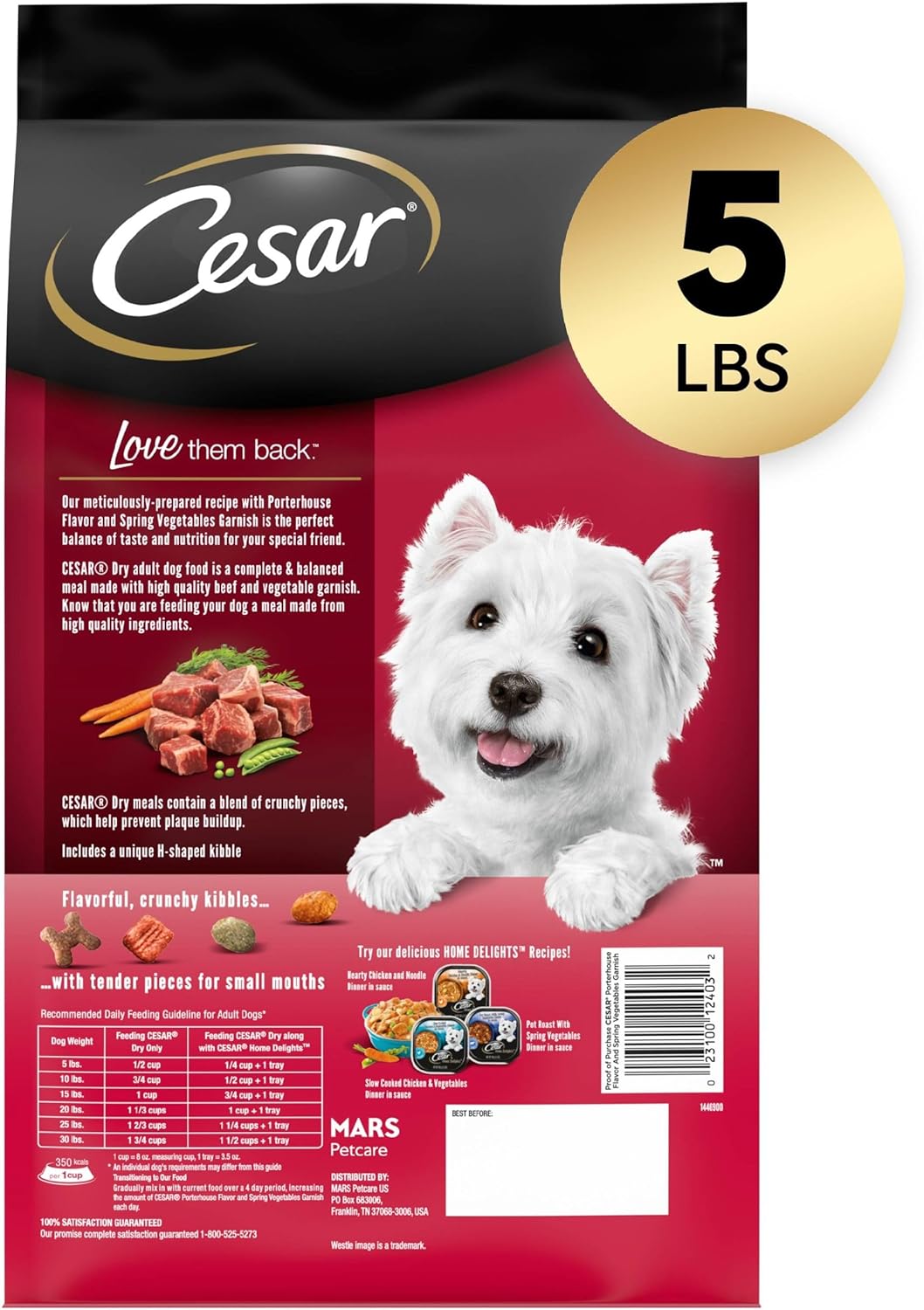 Cesar Porterhouse Flavor & Spring Vegetables Garnish Dry Dog Food – Gallery Image 2