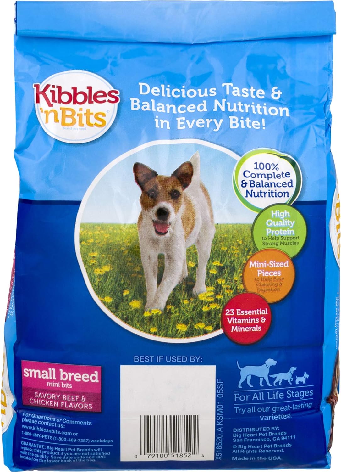Kibbles n Bits Small Breed Mini Bits Savory Beef & Chicken Flavors Dry Dog Food – Gallery Image 3