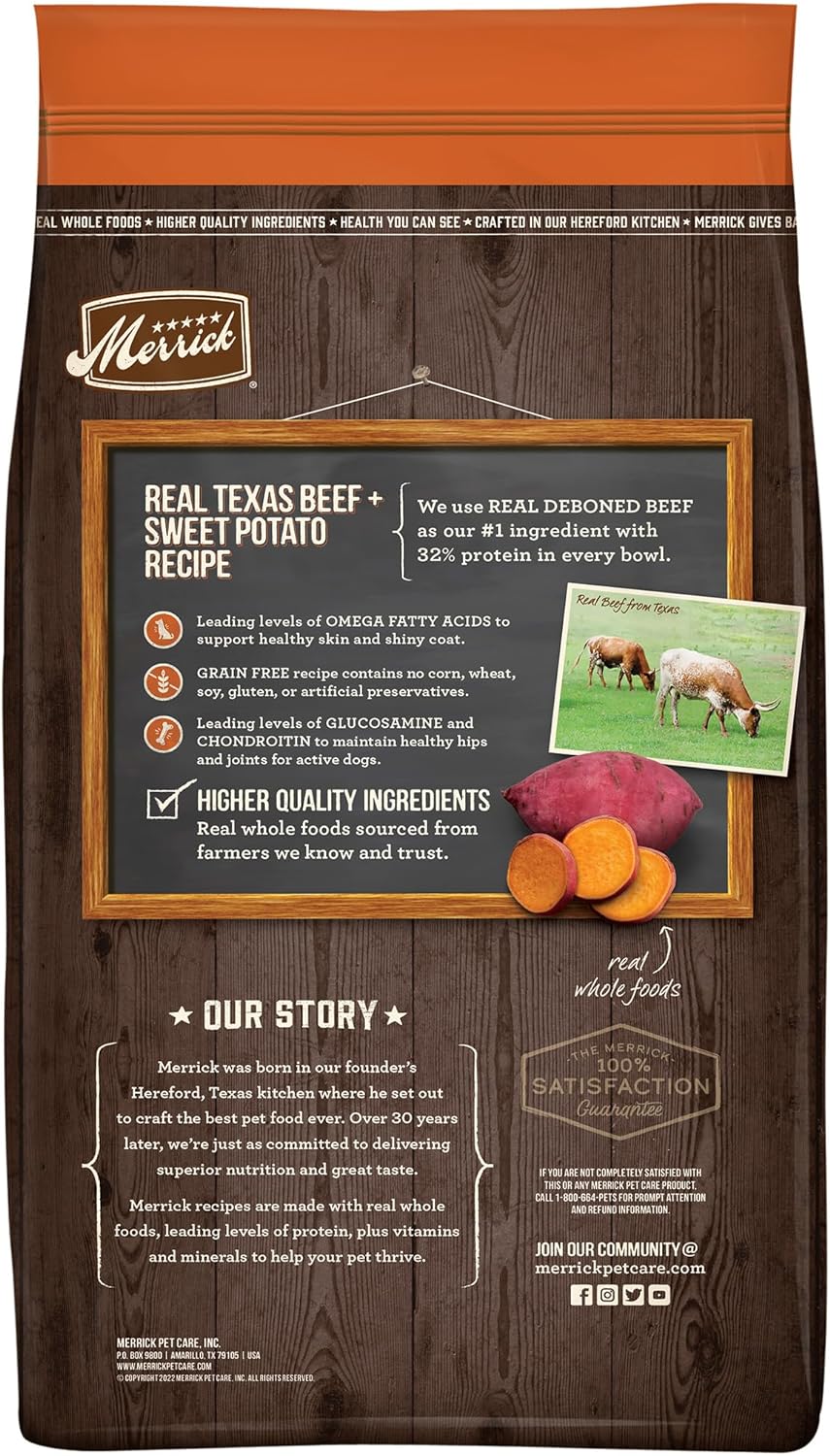 Merrick Grain-Free Real Texas Beef + Sweet Potato Recipe Dry Dog Food – Gallery Image 5