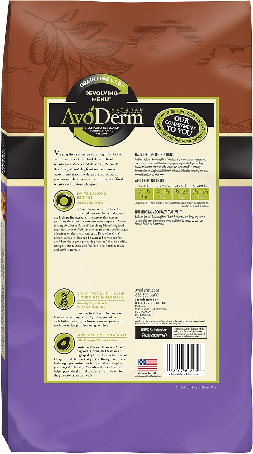 AvoDerm Advanced Sensitive Support Grain-Free Lamb & Sweet Potato Formula Dry Dog Food – Gallery Image 3