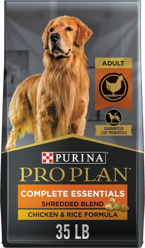 Purina Pro Plan Adult Complete Essentials Shredded Blend Chicken & Rice Formula Dry Dog Food