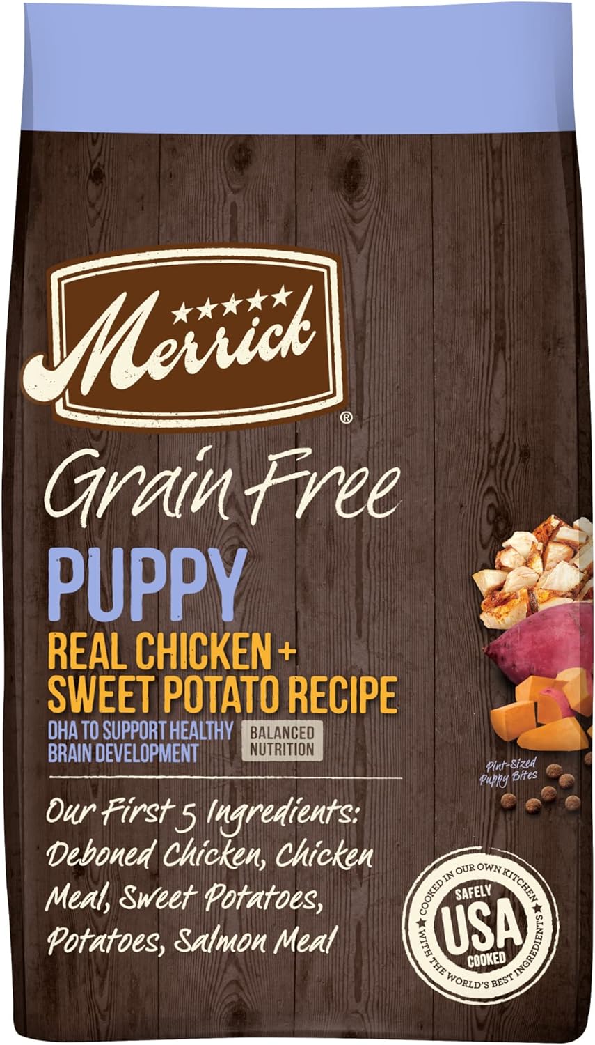 Merrick Grain-Free Real Chicken + Sweet Potato Puppy Recipe Dry Dog Food – Gallery Image 1