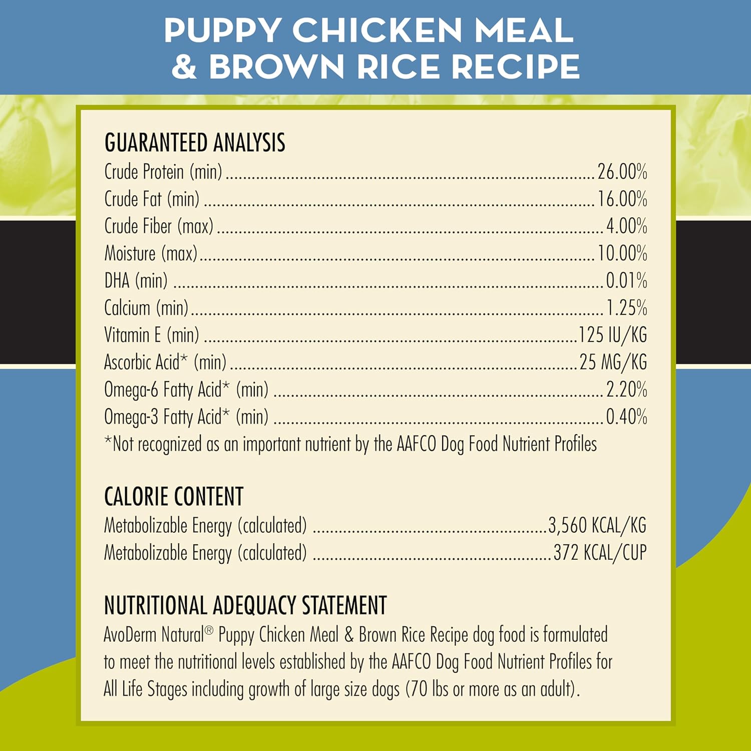 AvoDerm Natural Puppy Chicken Meal & Brown Rice Formula Dry Dog Food – Gallery Image 5