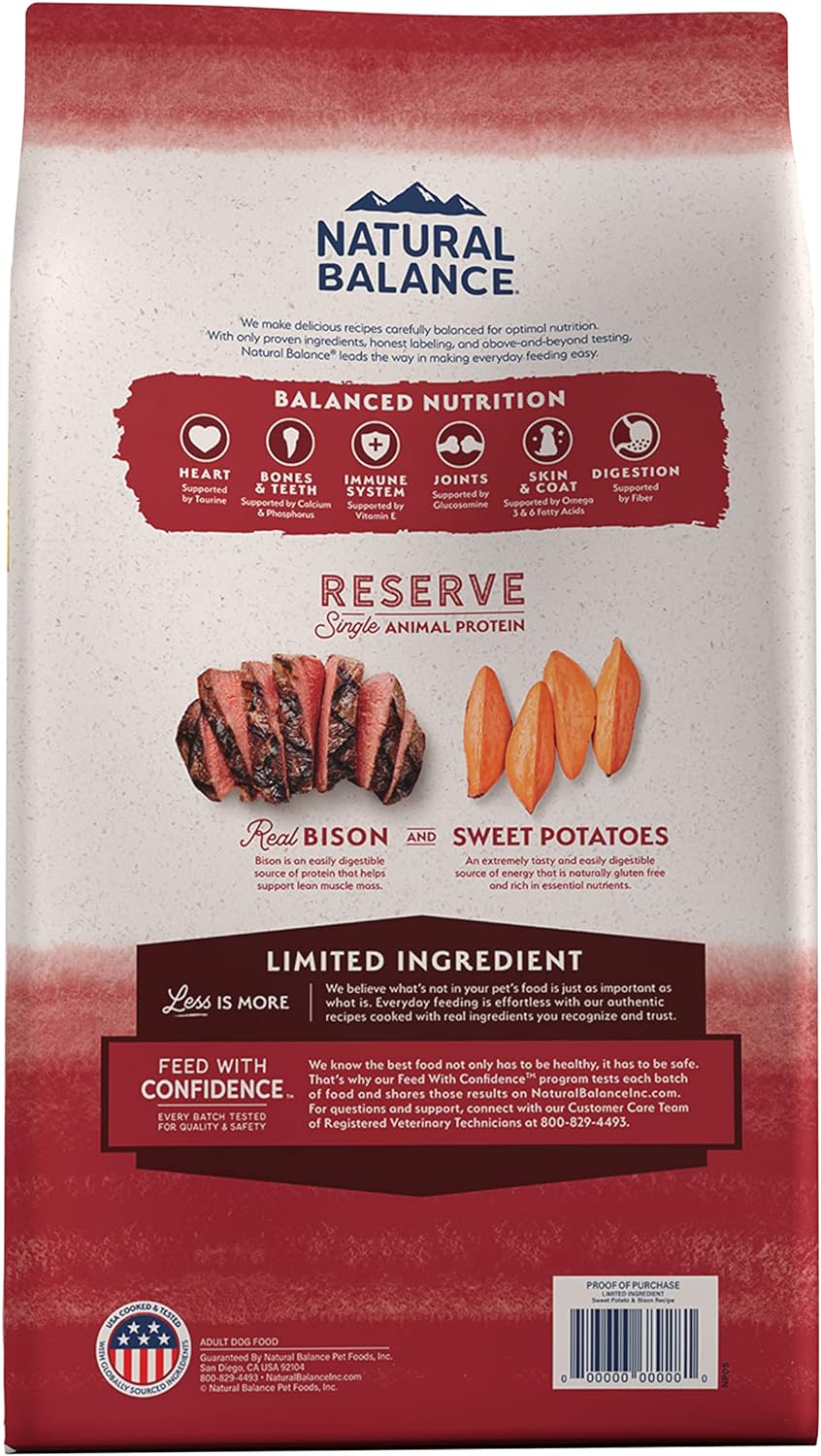 Natural Balance L.I.D. Limited Ingredient Diets Grain-Free Sweet Potato & Bison Dry Dog Food – Gallery Image 2