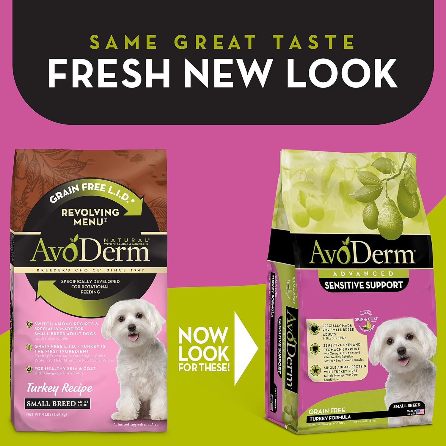 AvoDerm Advanced Sensitive Support Grain-Free Small Breed Turkey Formula Dry Dog Food – Gallery Image 6