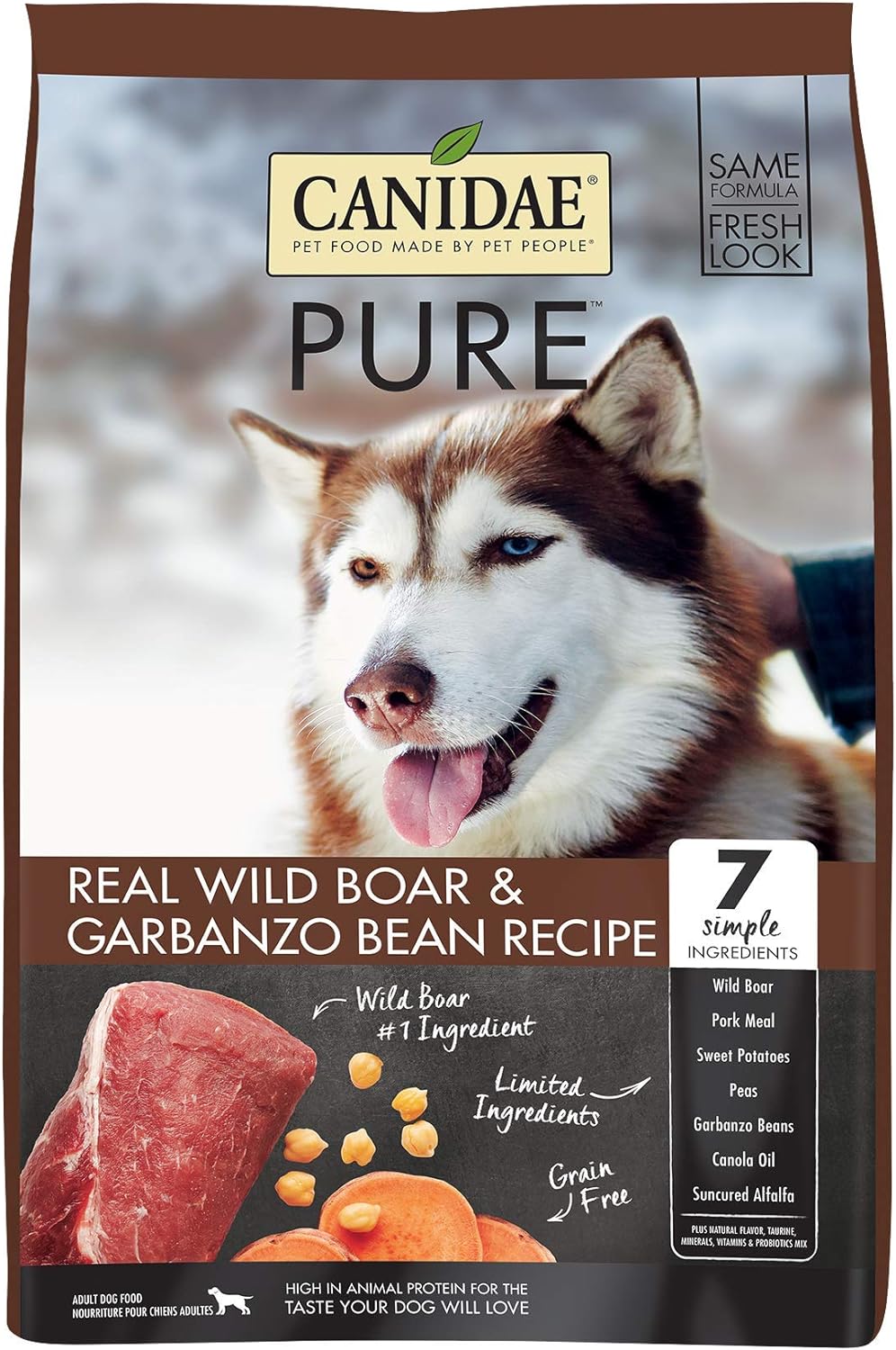 Canidae Pure Grain-Free Real Wild Boar & Garbanzo Bean Recipe Dry Dog Food – Gallery Image 1