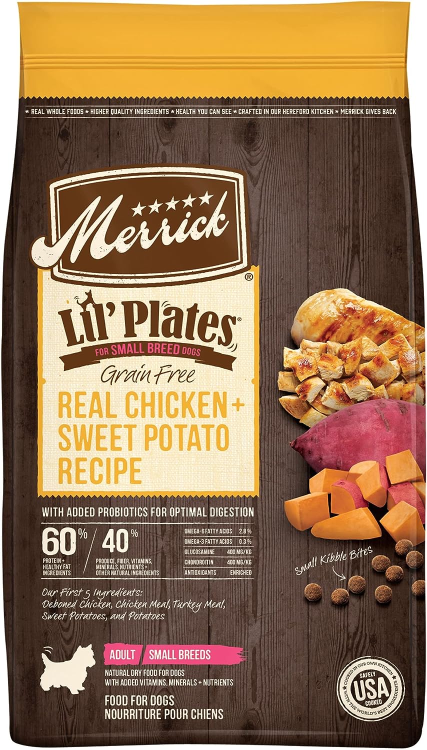 Merrick Lil’ Plates Grain-Free Real Chicken + Sweet Potatoes Recipe Dry Dog Food – Gallery Image 1
