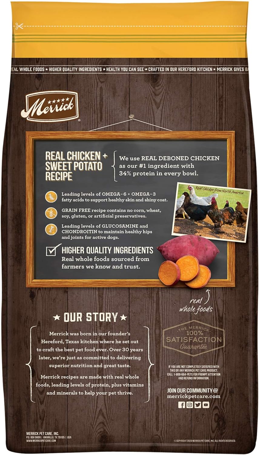 Merrick Grain-Free Real Chicken + Sweet Potato Recipe Dry Dog Food – Gallery Image 10