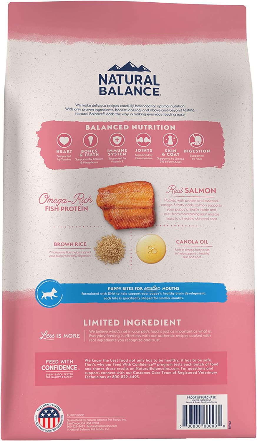 Natural Balance L.I.D. Limited Ingredient Diets Salmon & Brown Rice Puppy Dry Dog Food – Gallery Image 2