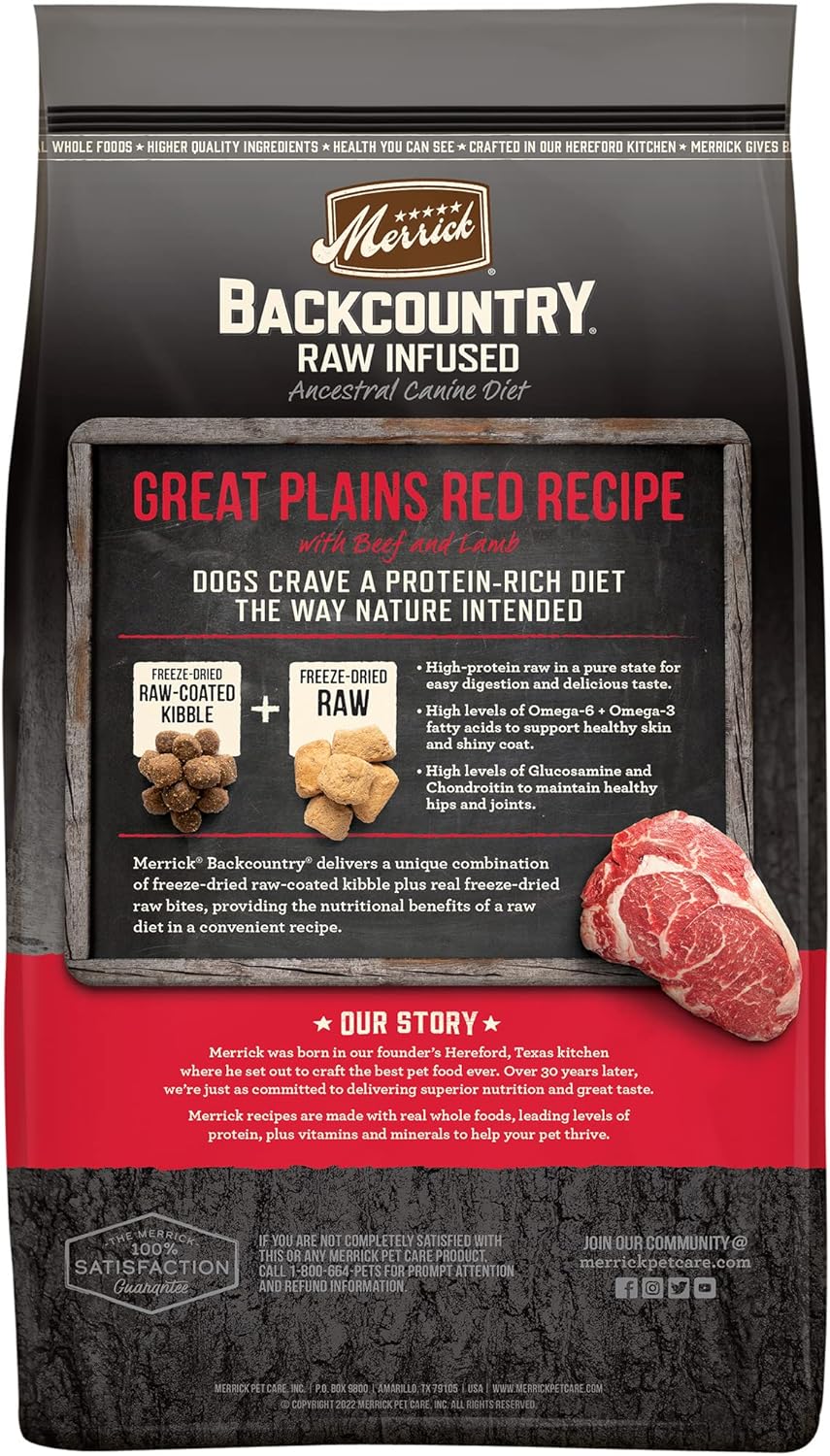 Merrick Backcountry Raw Infused Great Plains Red Recipe Dry Dog Food – Gallery Image 5