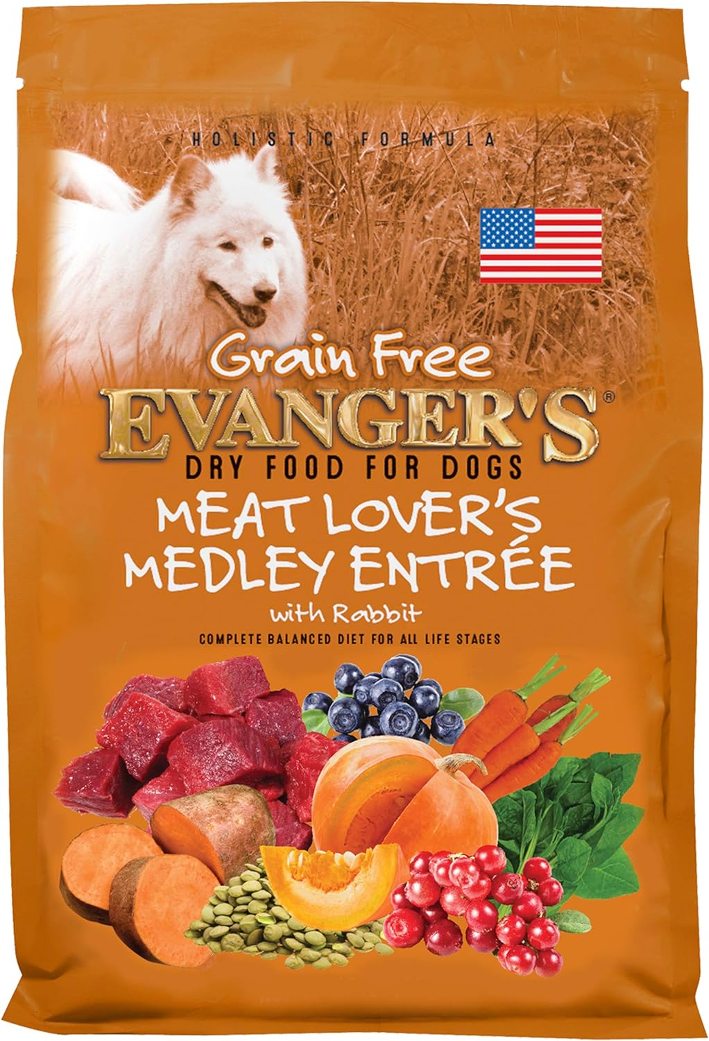 Evanger’s Grain-Free Meat Lover’s Medley Entree with Rabbit Dry Dog Food – Gallery Image 1