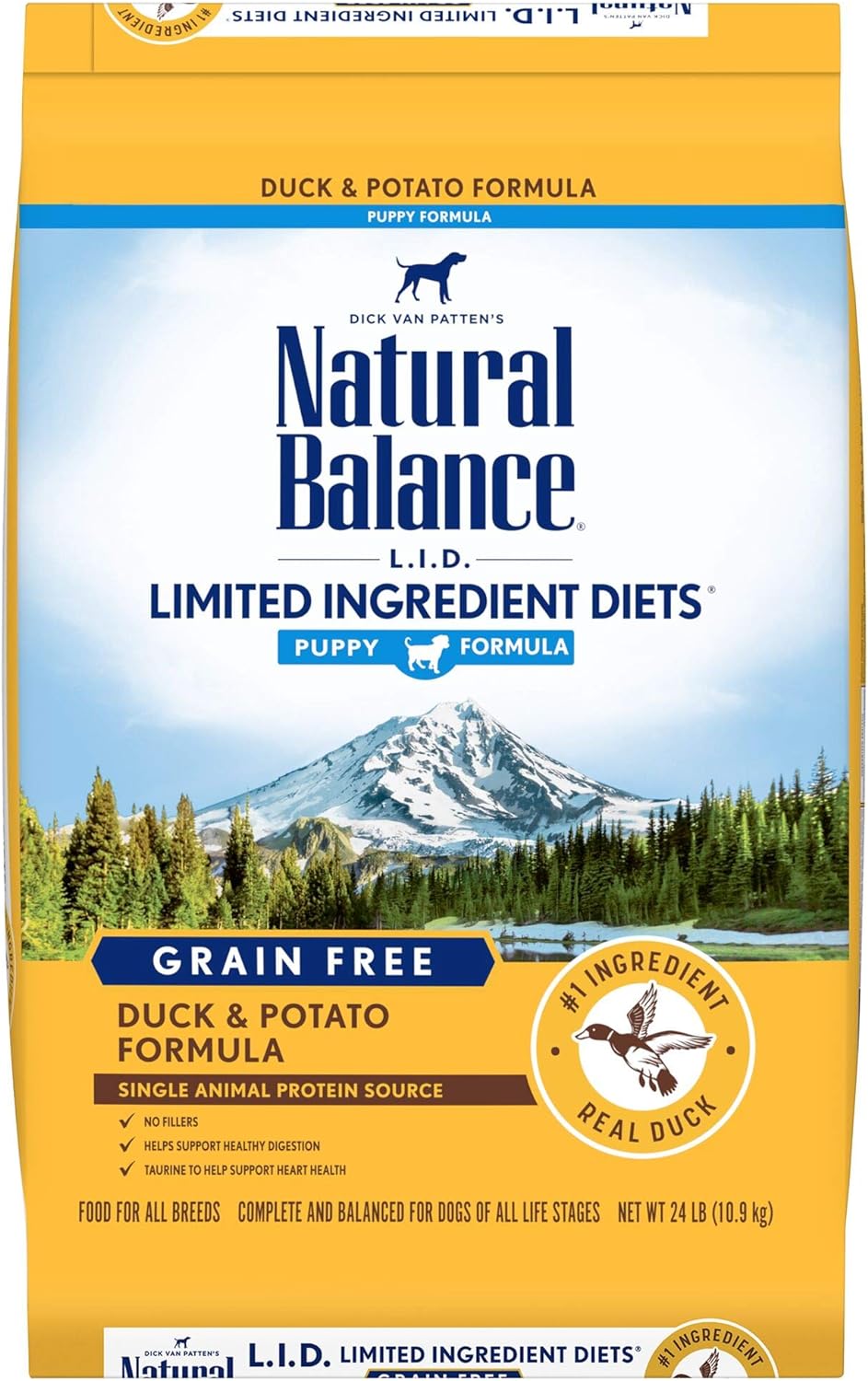 Natural Balance L.I.D. Limited Ingredient Diets Grain-Free Duck & Potato Dry Puppy Dry Dog Food – Gallery Image 1