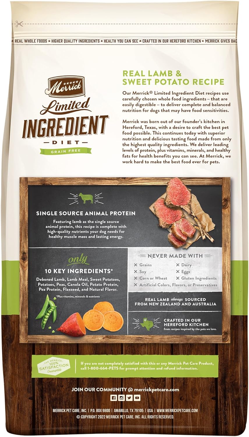Merrick Limited Ingredient Diet Grain-Free Real Lamb & Sweet Potato Recipe Dry Dog Food – Gallery Image 5