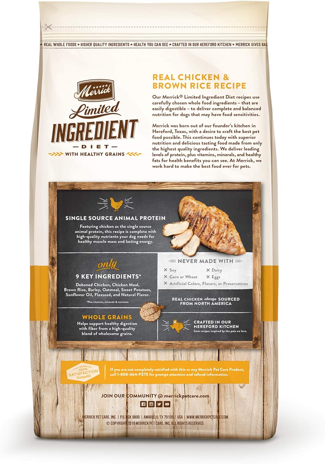 Merrick Limited Ingredient Diet Real Chicken & Brown Rice Recipe Dry Dog Food – Gallery Image 10