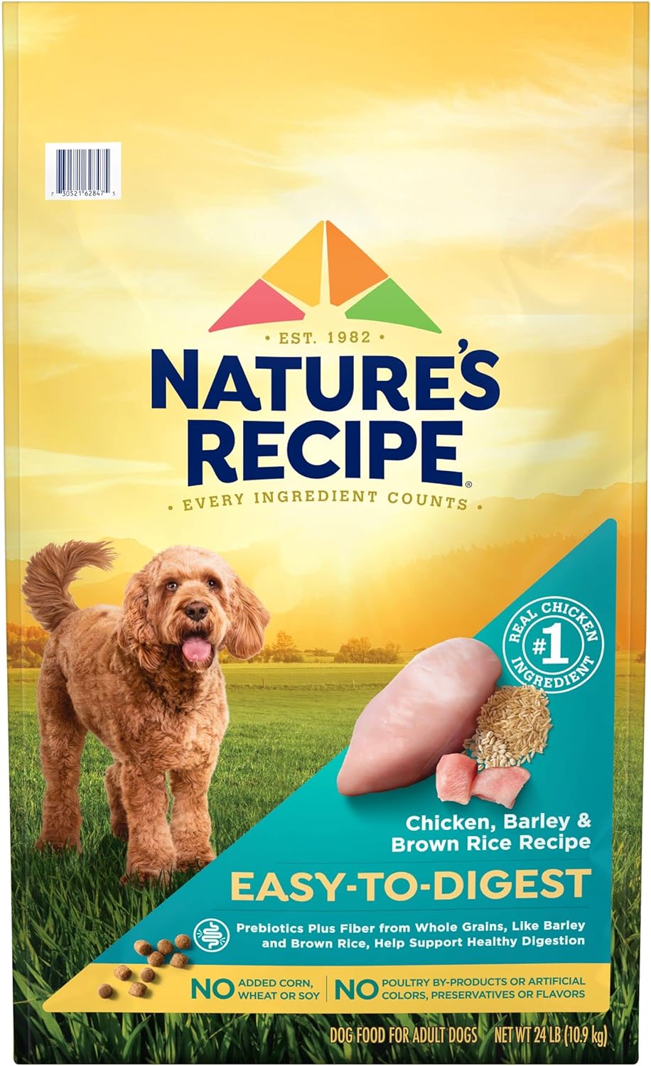 Nature’s Recipe Easy to Digest Chicken Meal, Rice, & Barley Recipe Dry Dog Food – Gallery Image 1