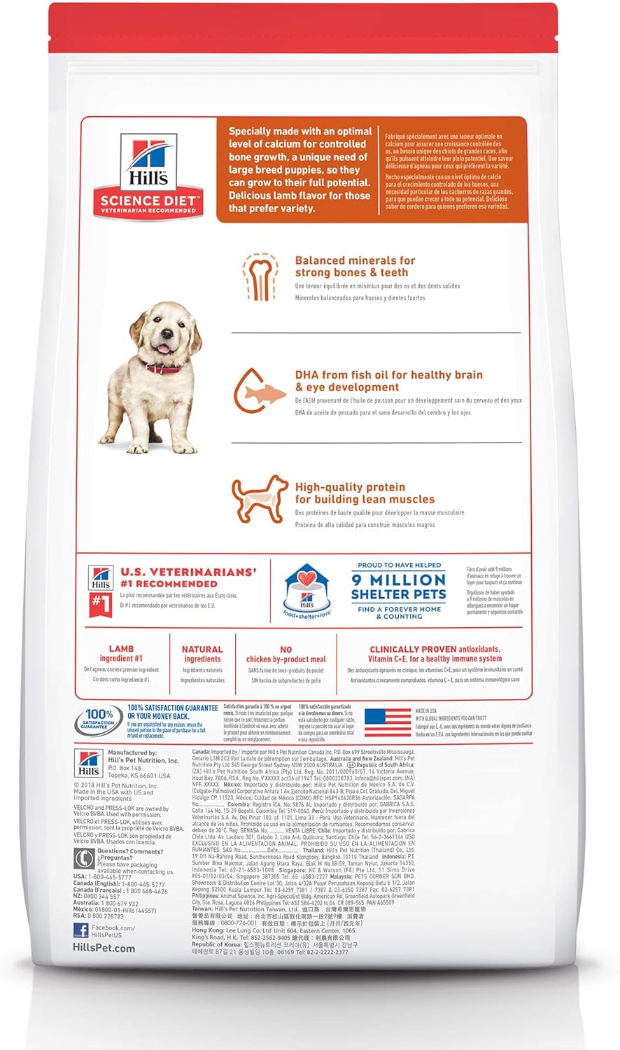 Hill’s Science Diet Puppy Large Breed Lamb Meal & Brown Rice Recipe Dry Dog Food – Gallery Image 2