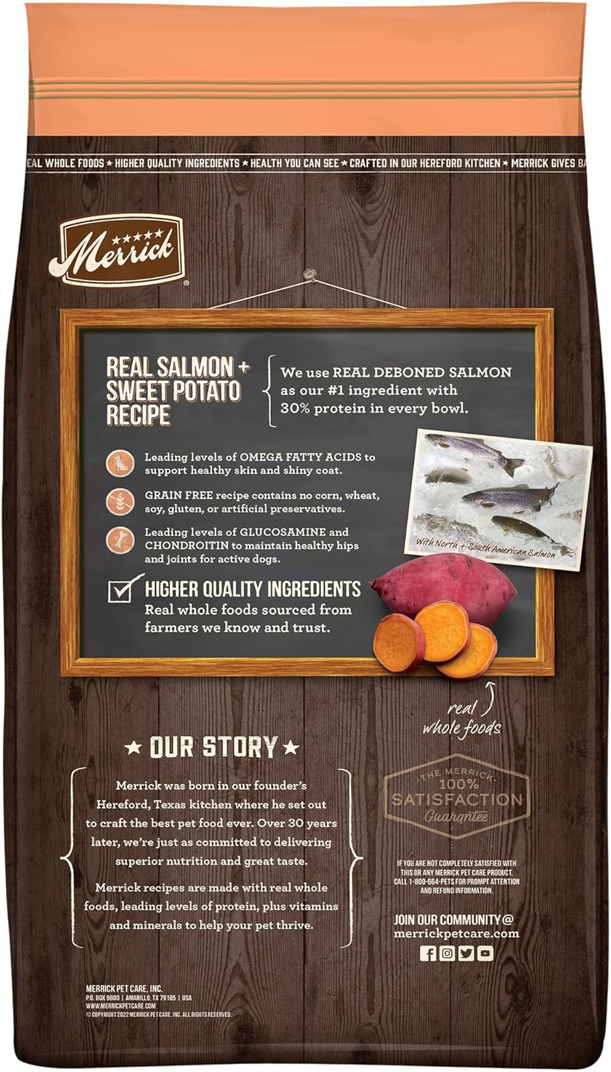 Merrick Grain-Free Real Salmon + Sweet Potato Recipe Dry Dog Food – Gallery Image 5