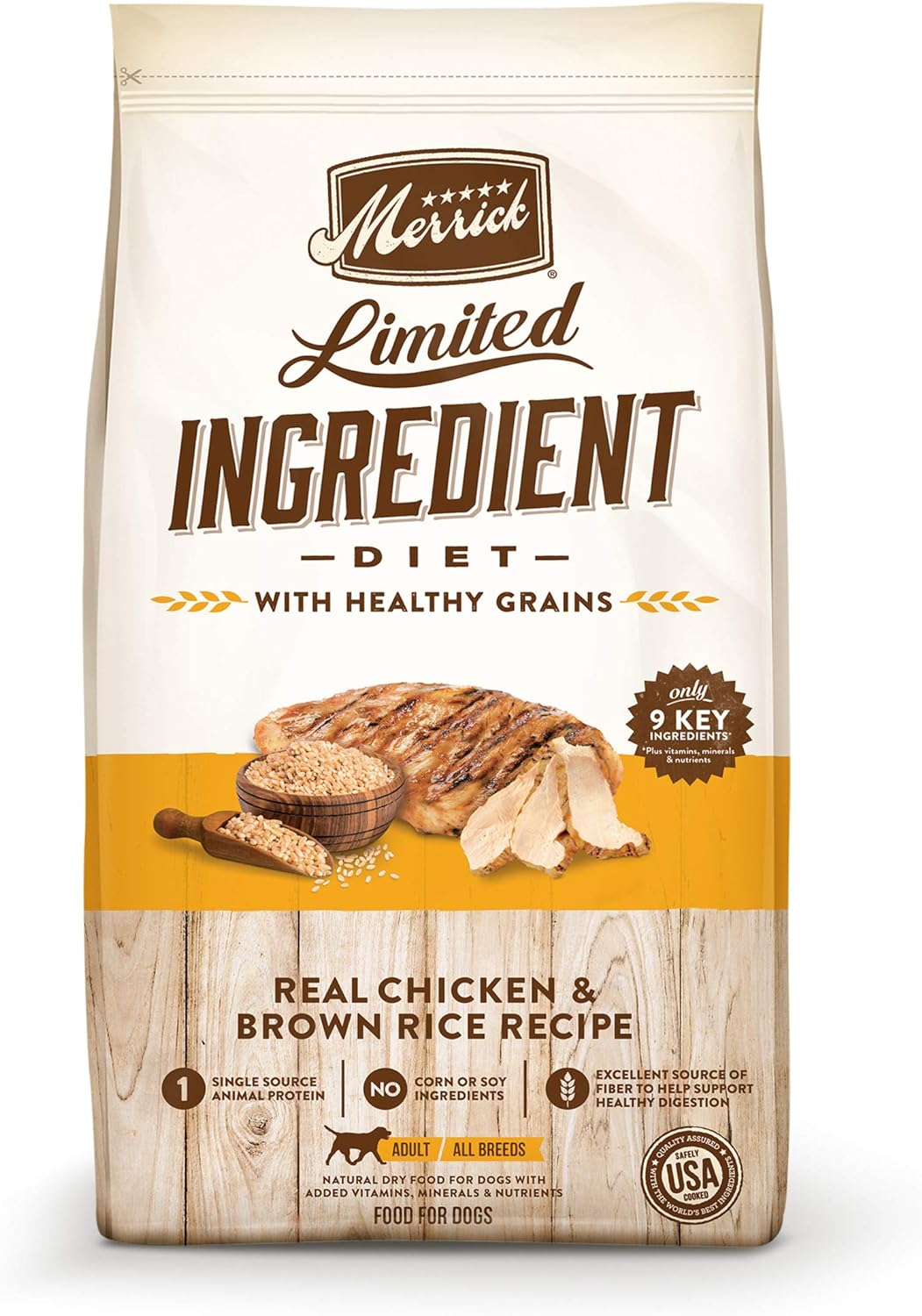 Merrick Limited Ingredient Diet Real Chicken & Brown Rice Recipe Dry Dog Food – Gallery Image 1