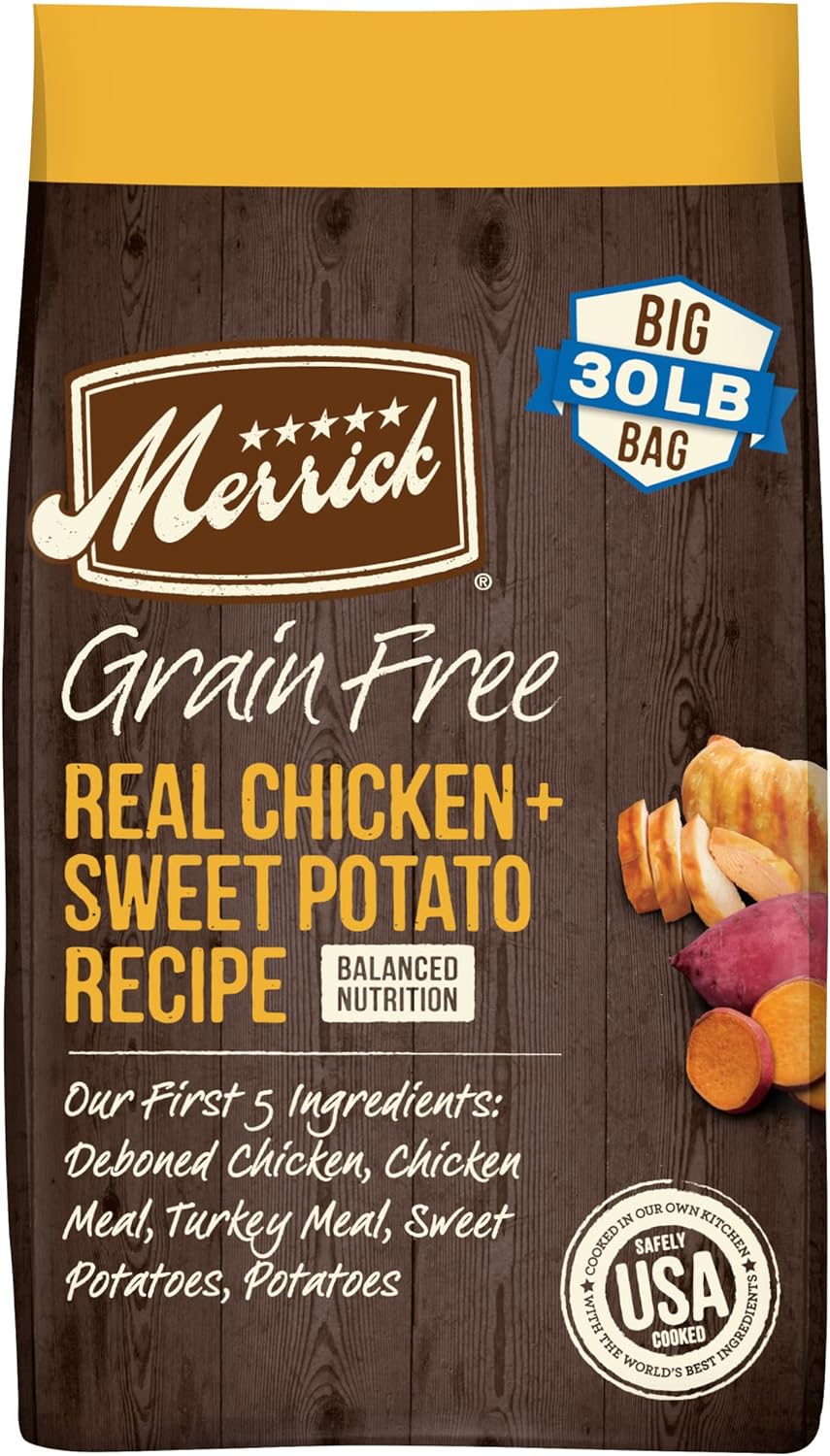 Merrick Grain-Free Real Chicken + Sweet Potato Recipe Dry Dog Food – Gallery Image 1