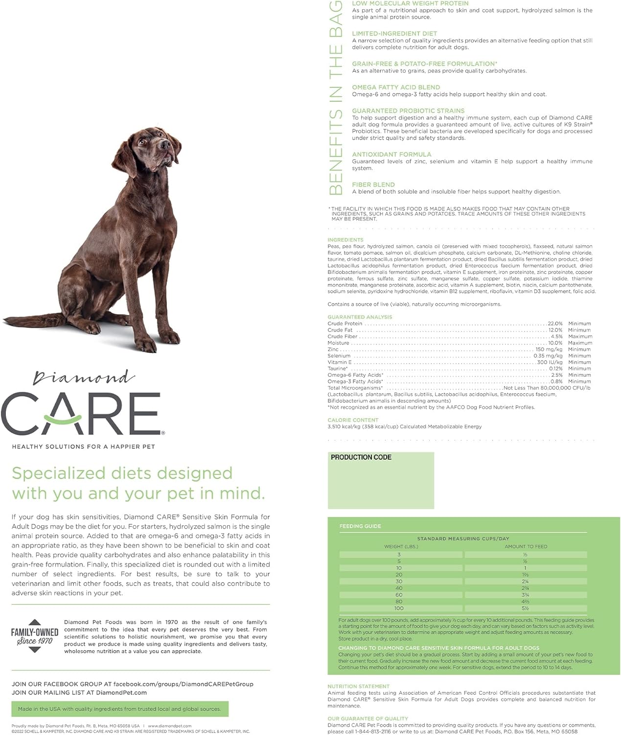 Diamond Care Sensitive Skin Formula for Adult Dogs Dry Dog Food – Gallery Image 2