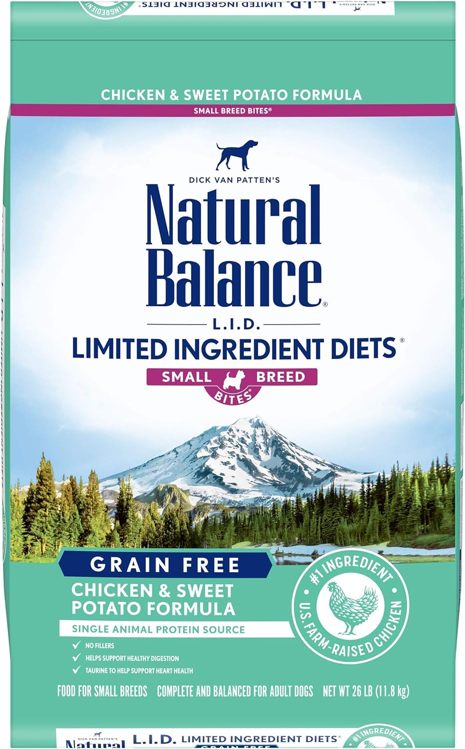 Natural Balance L.I.D. Limited Ingredient Diets Grain-Free Chicken & Sweet Potato Small Breed Bites Dry Dog Food – Gallery Image 1