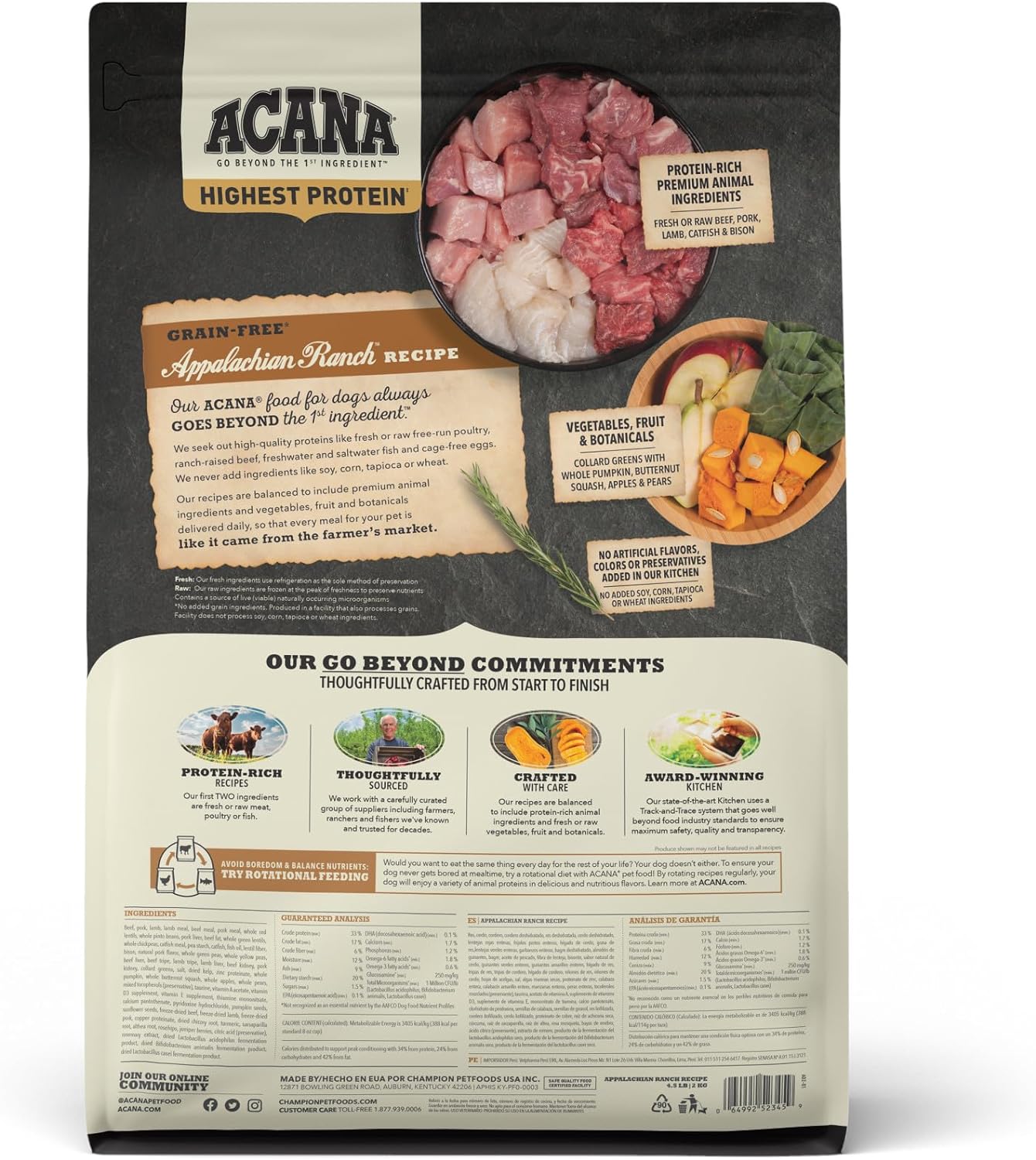 Acana Highest Protein Appalachian Ranch Recipe Dry Dog Food – Gallery Image 2