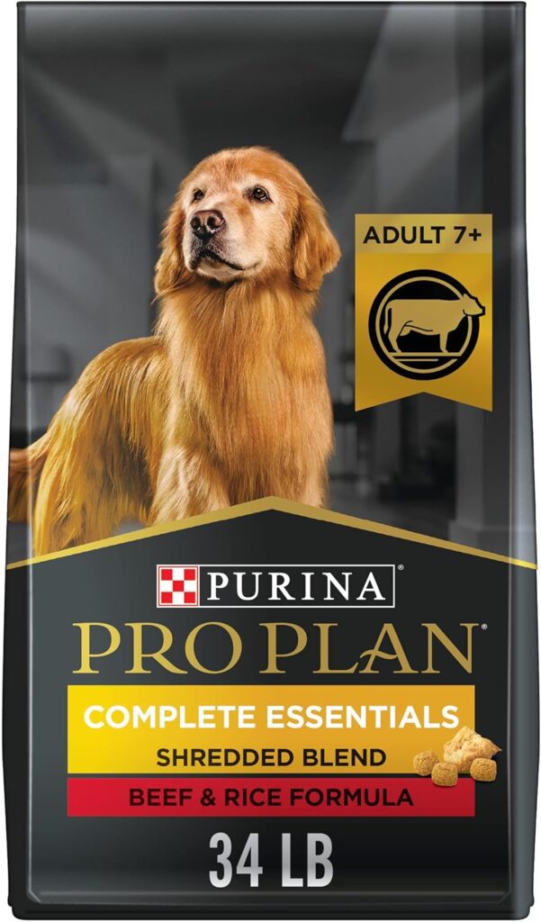 Purina Pro Plan Adult Complete Essentials Shredded Blend Beef & Rice Formula Dry Dog Food