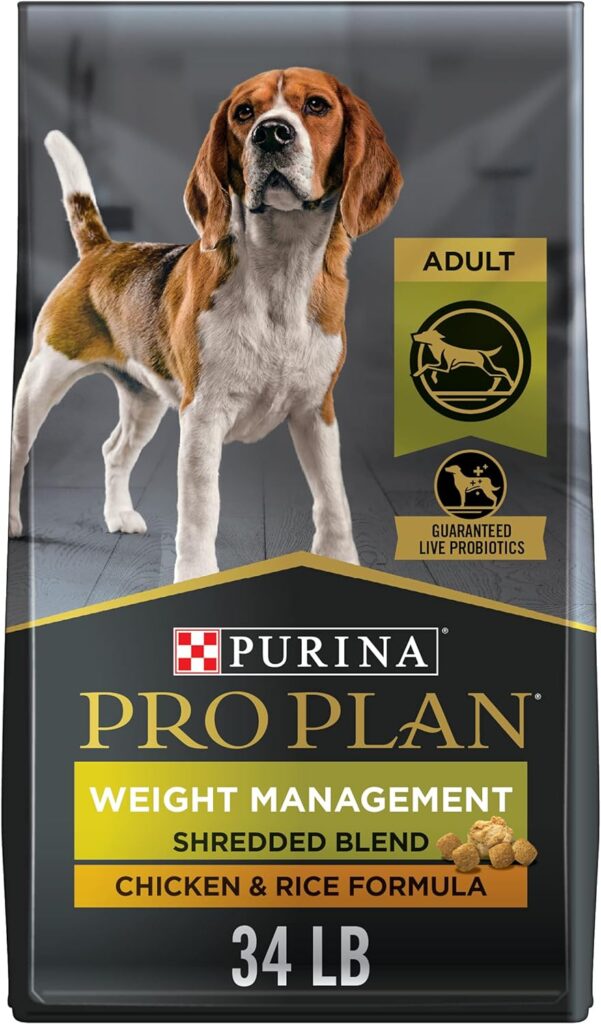 Purina Pro Plan Adult Weight Management Shredded Blend Chicken & Rice Formula Dry Dog Food