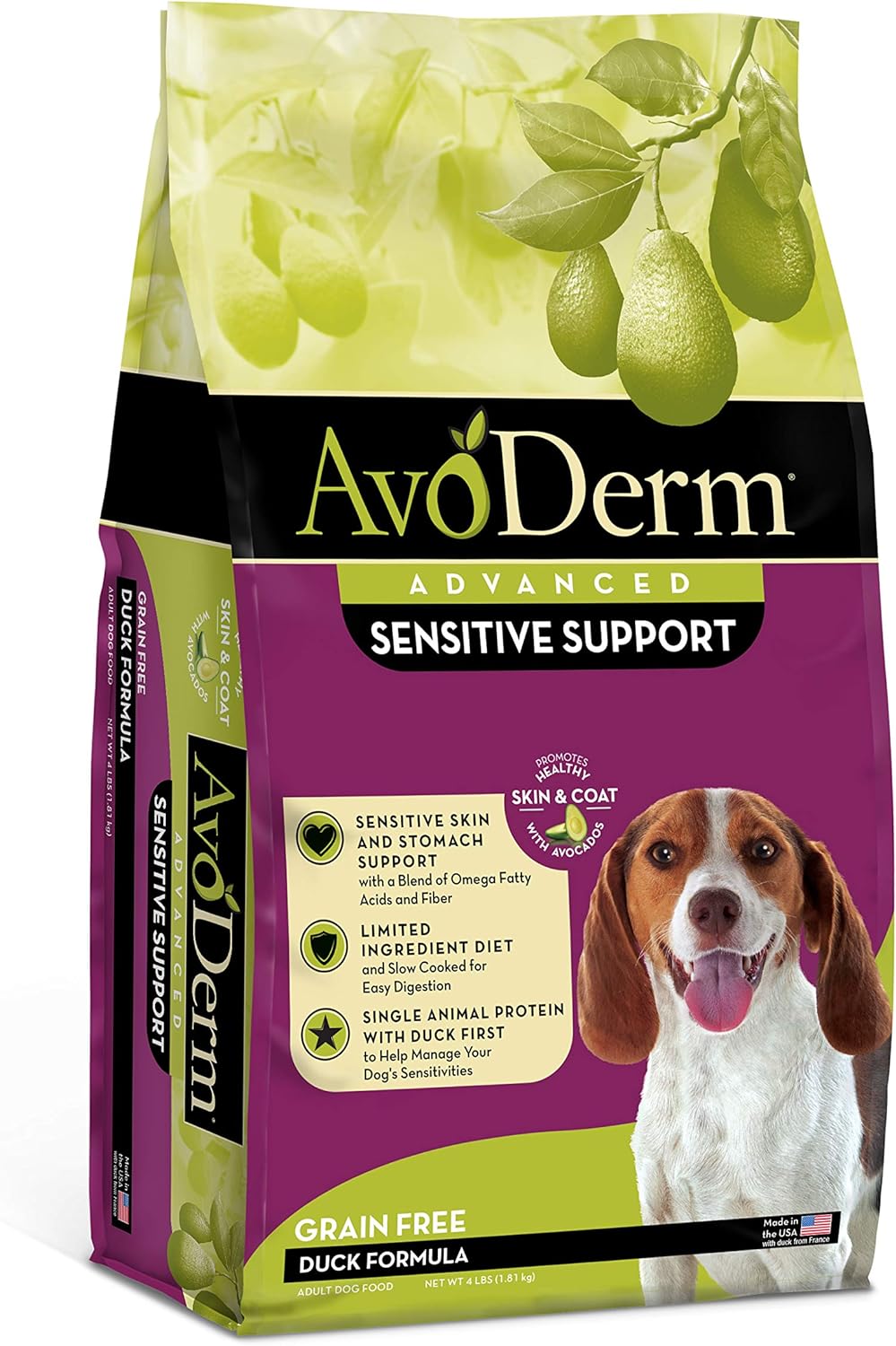AvoDerm Advanced Sensitive Support Grain-Free Duck Formula Dry Dog Food – Gallery Image 1