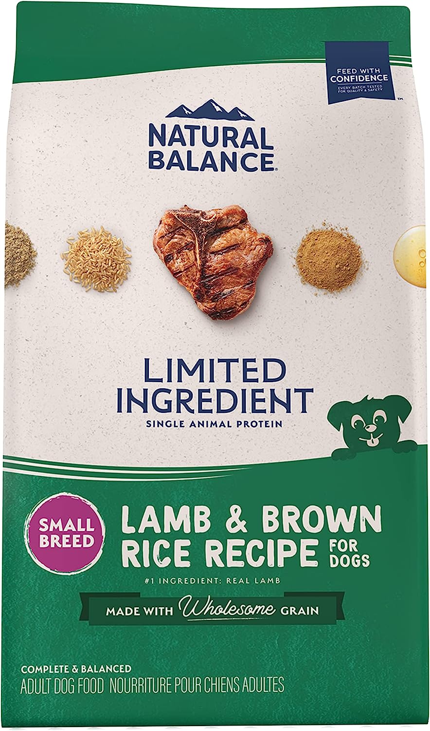 Natural Balance L.I.D. Limited Ingredient Diets Lamb & Brown Rice Small Breed Bites Dry Dog Food – Gallery Image 1