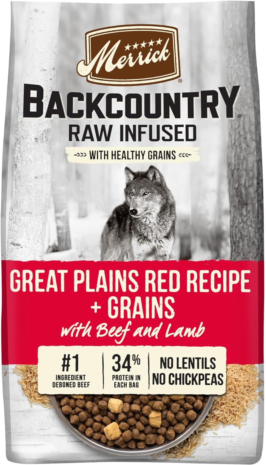 Merrick Backcountry Raw Infused Great Plains Red Recipe + Grains Dry Dog Food – Gallery Image 1