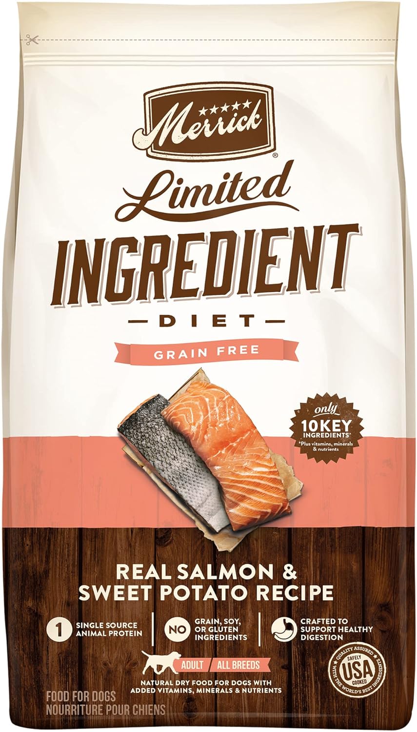 Merrick Limited Ingredient Diet Grain-Free Real Salmon & Sweet Potato Recipe Dry Dog Food – Gallery Image 1