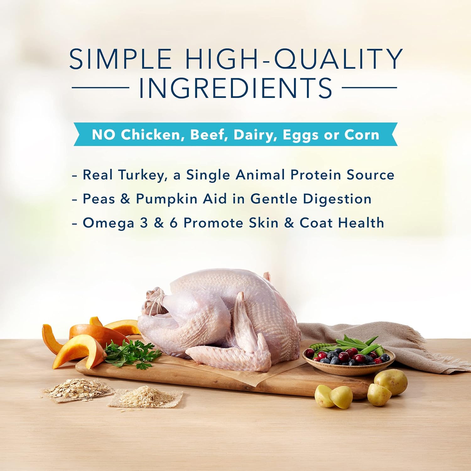 Blue Basics Limited Ingredient Diet Senior Turkey and Potato Recipe Dry Dog Food – Gallery Image 4