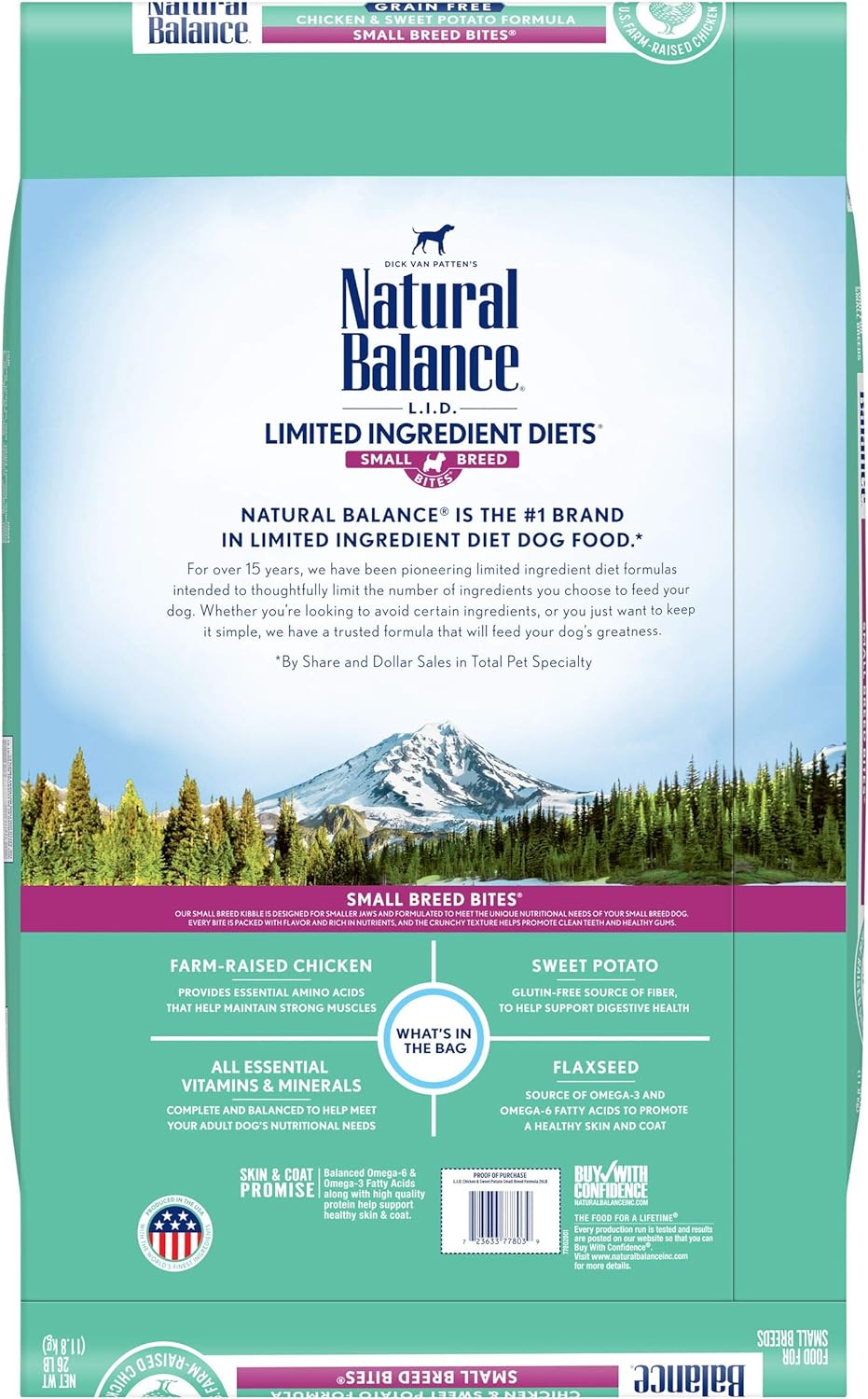 Natural Balance L.I.D. Limited Ingredient Diets Grain-Free Chicken & Sweet Potato Small Breed Bites Dry Dog Food – Gallery Image 3