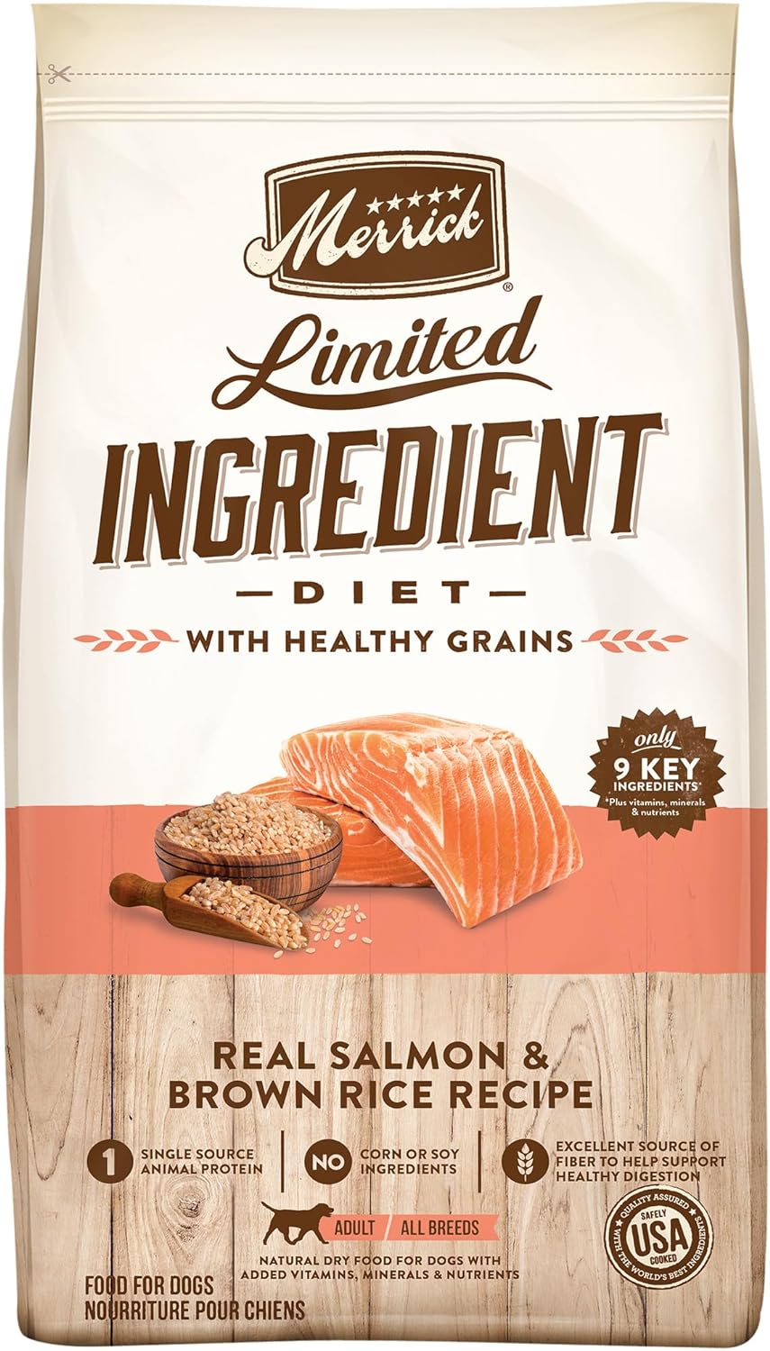 Merrick Limited Ingredient Diet Real Salmon & Brown Rice Recipe Dry Dog Food – Gallery Image 1