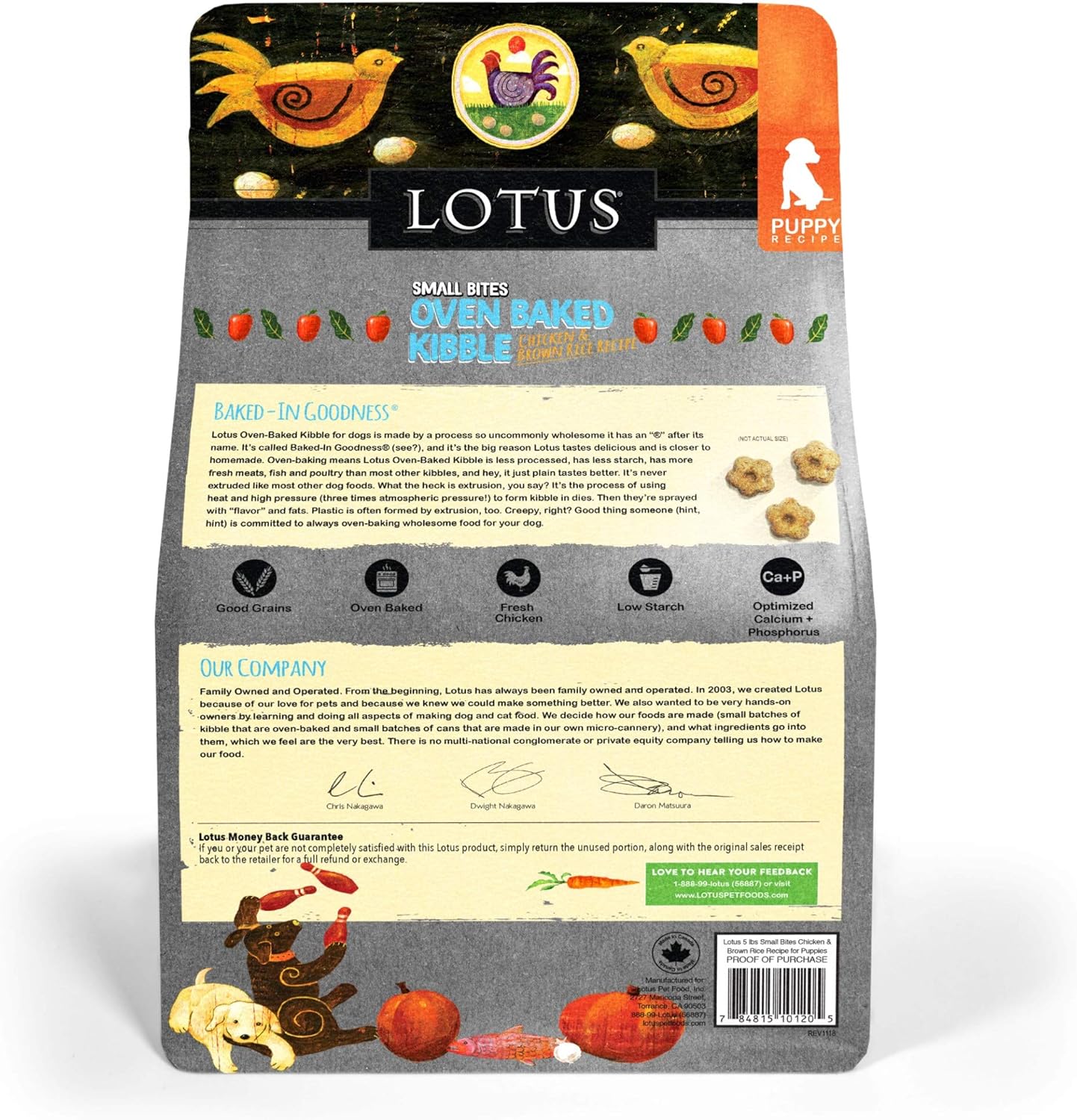 Lotus Oven Baked Small Bites Chicken Recipe Puppy Dry Dog Food – Gallery Image 2