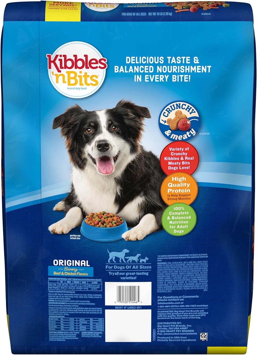 Kibbles n Bits Original Savory Beef & Chicken Flavors Dry Dog Food – Gallery Image 3