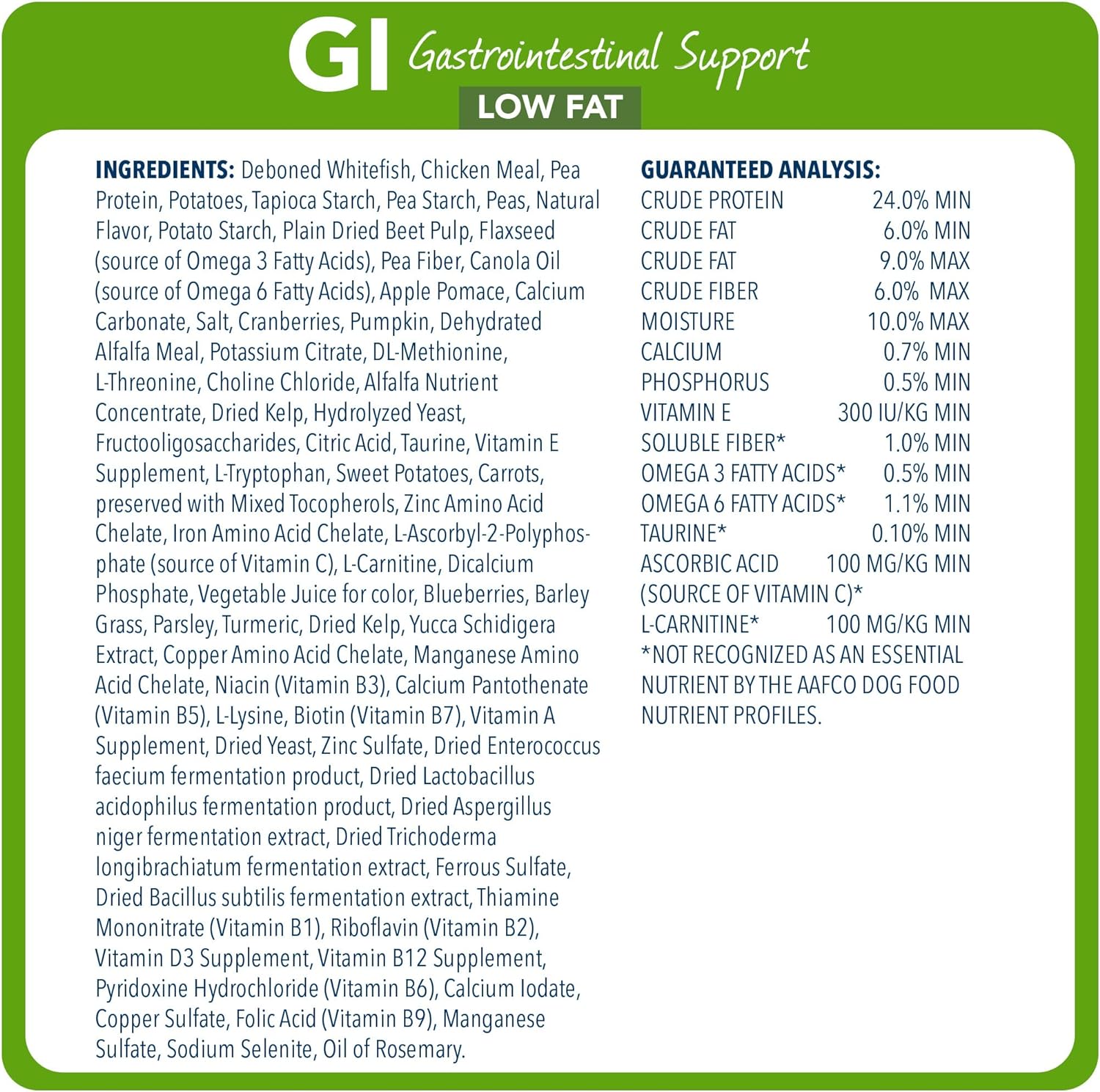 Blue Natural Veterinary Diet GI Gastrointestinal Support Low Fat Dry Dog Food – Gallery Image 2