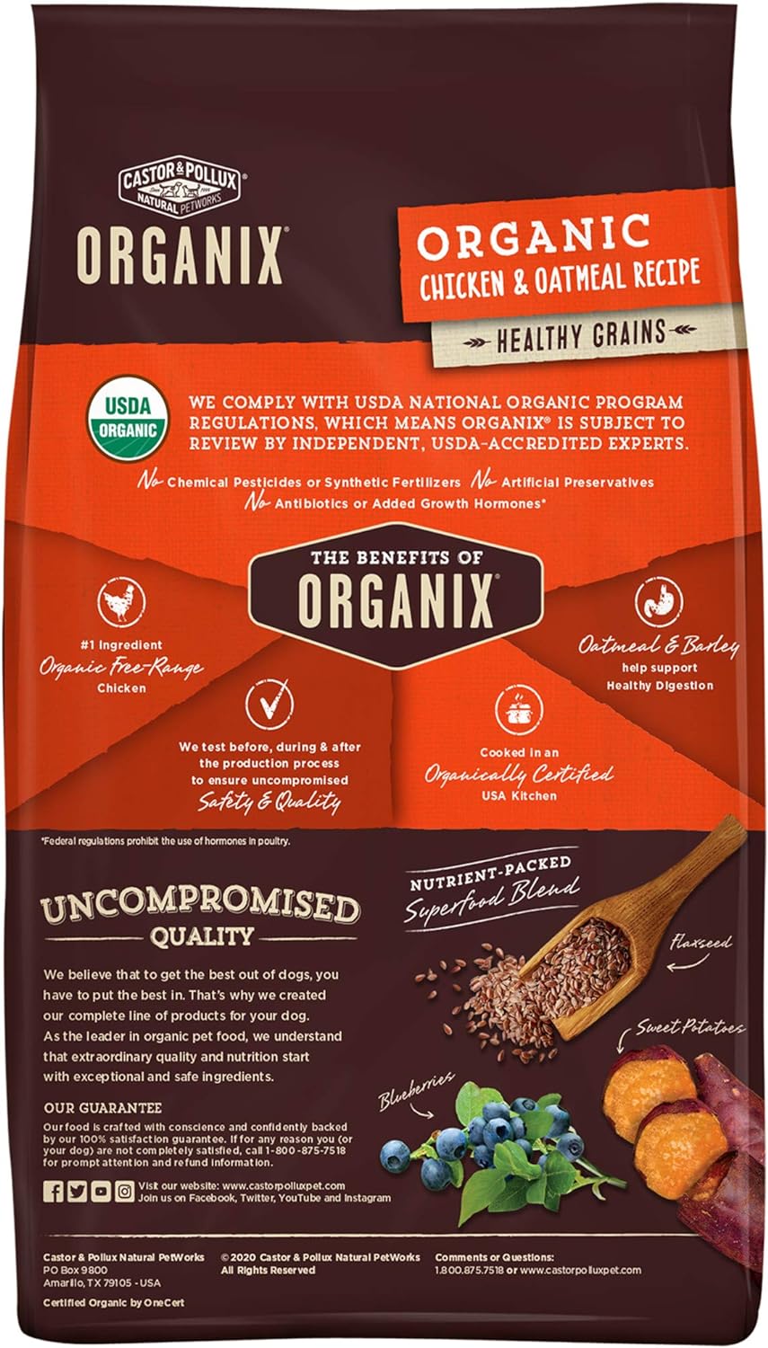 Castor & Pollux Organic Chicken & Oatmeal Recipe with Healthy Grains Dry Dog Food – Gallery Image 7