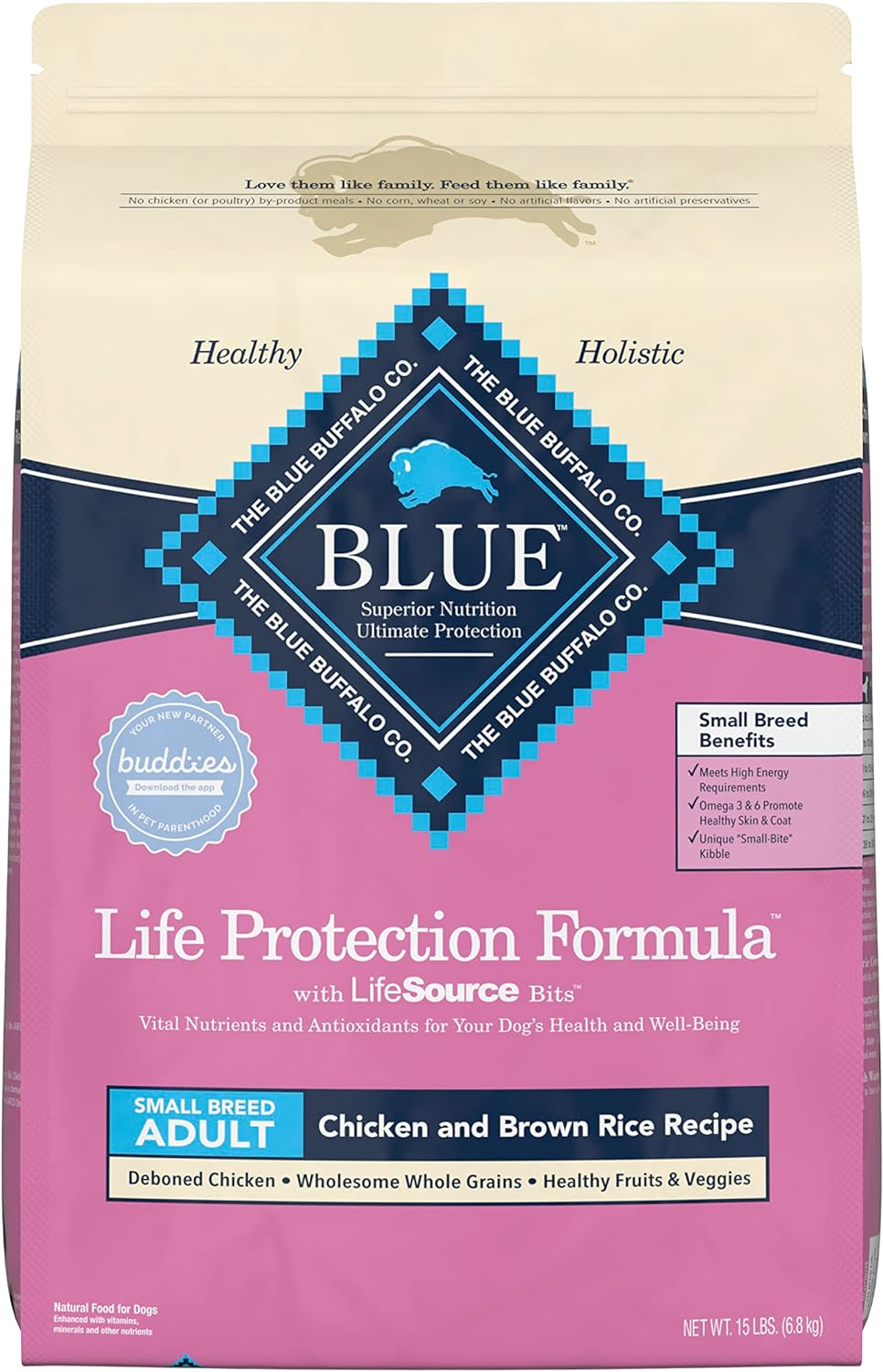 Blue Life Protection Formula Adult Small Breed Chicken and Brown Rice Recipe Dry Dog Food – Gallery Image 1