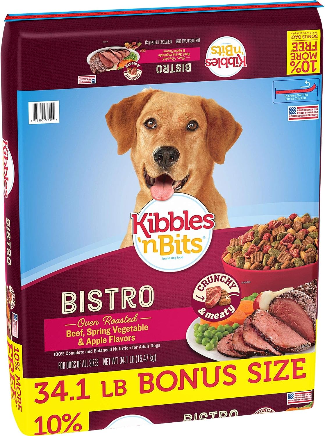Kibbles n Bits Bistro Oven Roasted Beef Flavor Dry Dog Food – Gallery Image 1