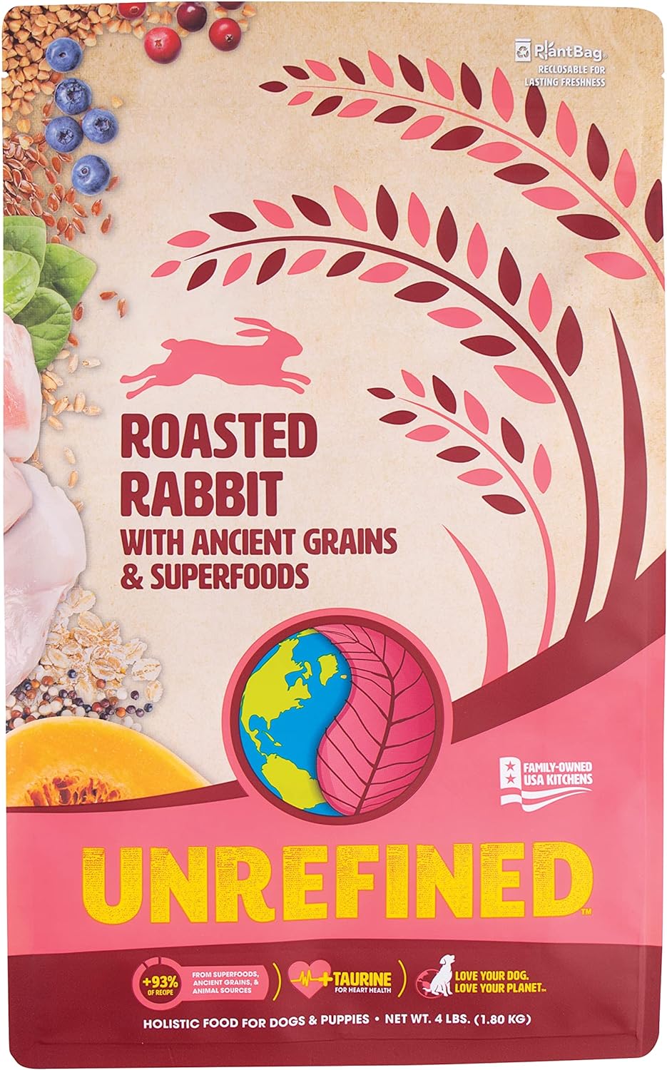 Earthborn Holistic Unrefined Roasted Rabbit with Ancient Grains & Superfoods Dry Dog Food – Gallery Image 1