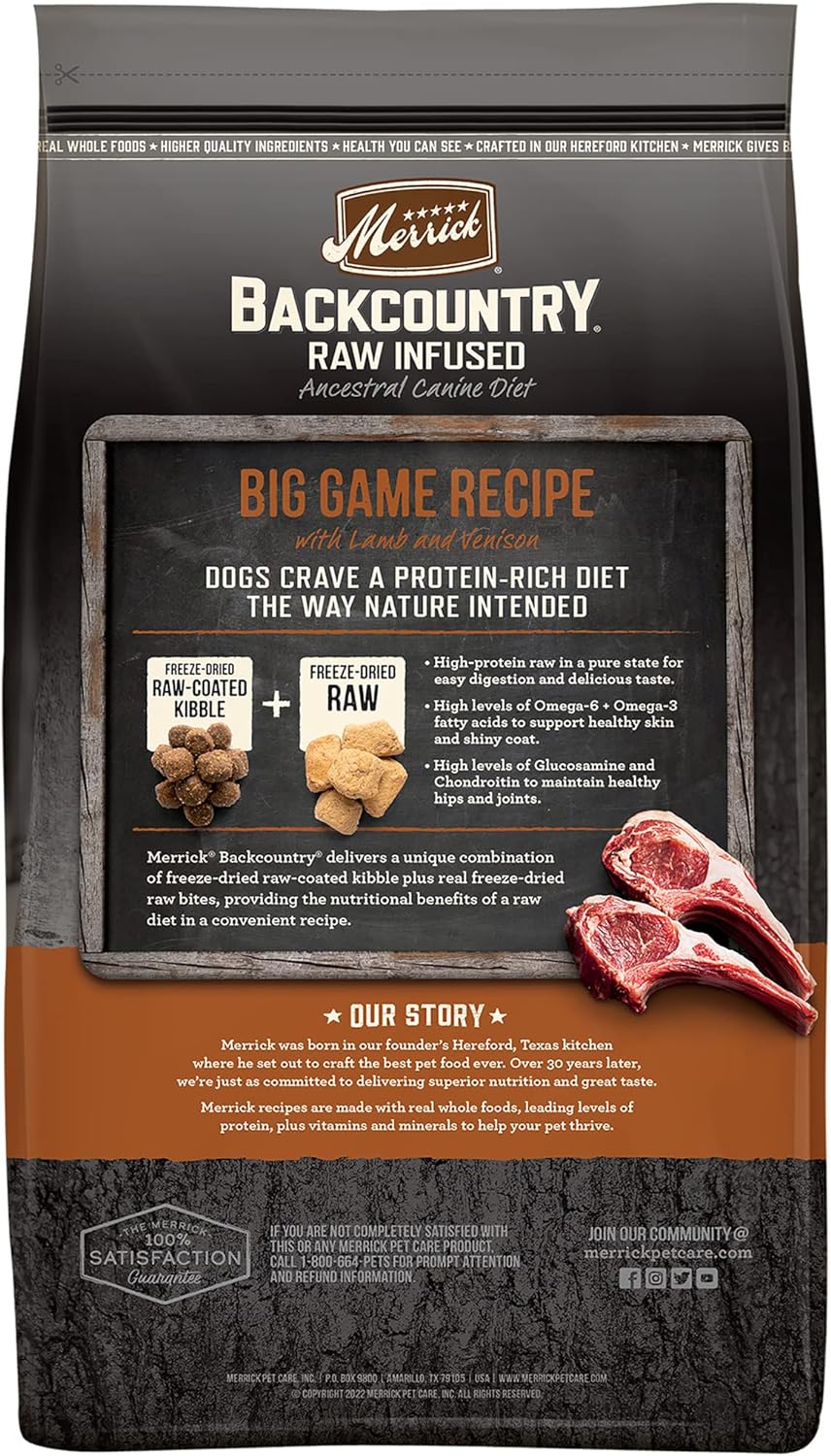 Merrick Backcountry Raw Infused Big Game Recipe Dry Dog Food – Gallery Image 5