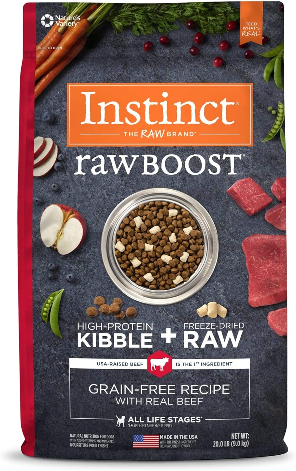 Instinct Raw Boost Grain-Free Recipe with Real Beef Dry Dog Food – Gallery Image 1