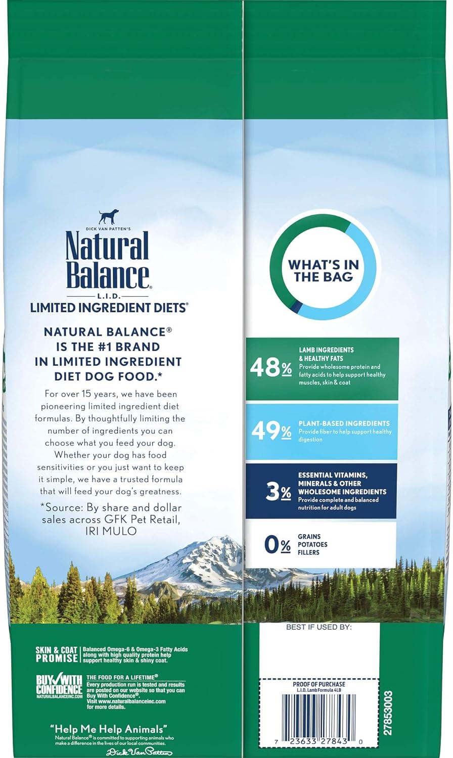 Natural Balance L.I.D. Limited Ingredient Diets Grain-Free Lamb Dry Dog Food – Gallery Image 2